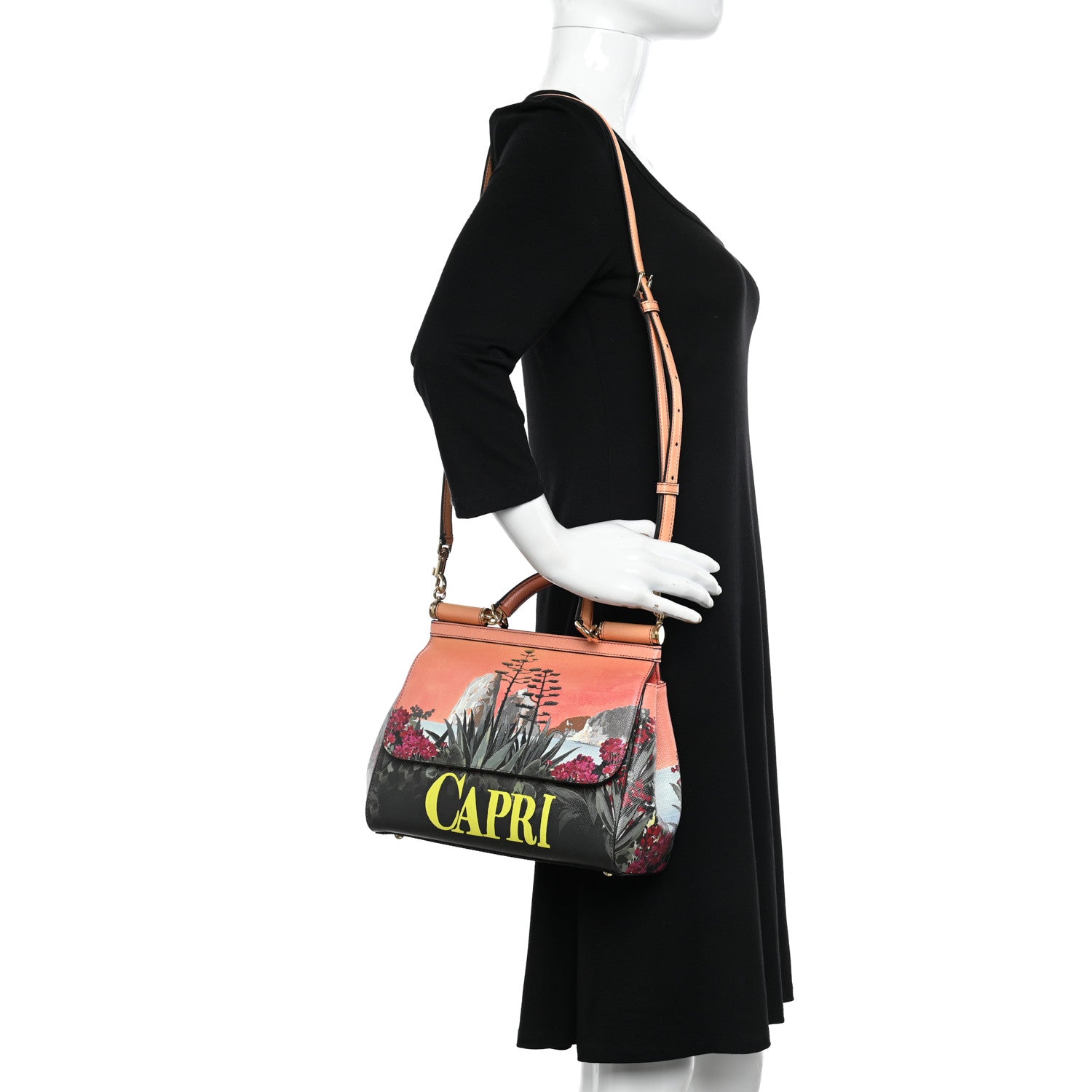 Dolce & Gabbana Dauphine Capri Printed Medium Miss Sicily Satchel Multicolor 2 of 9