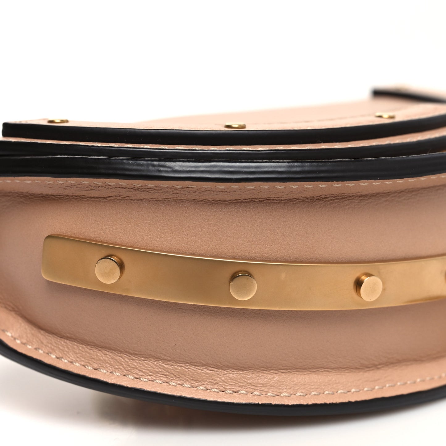 Calfskin Small Nile Bracelet Minaudiere Bag Biscotti Beige