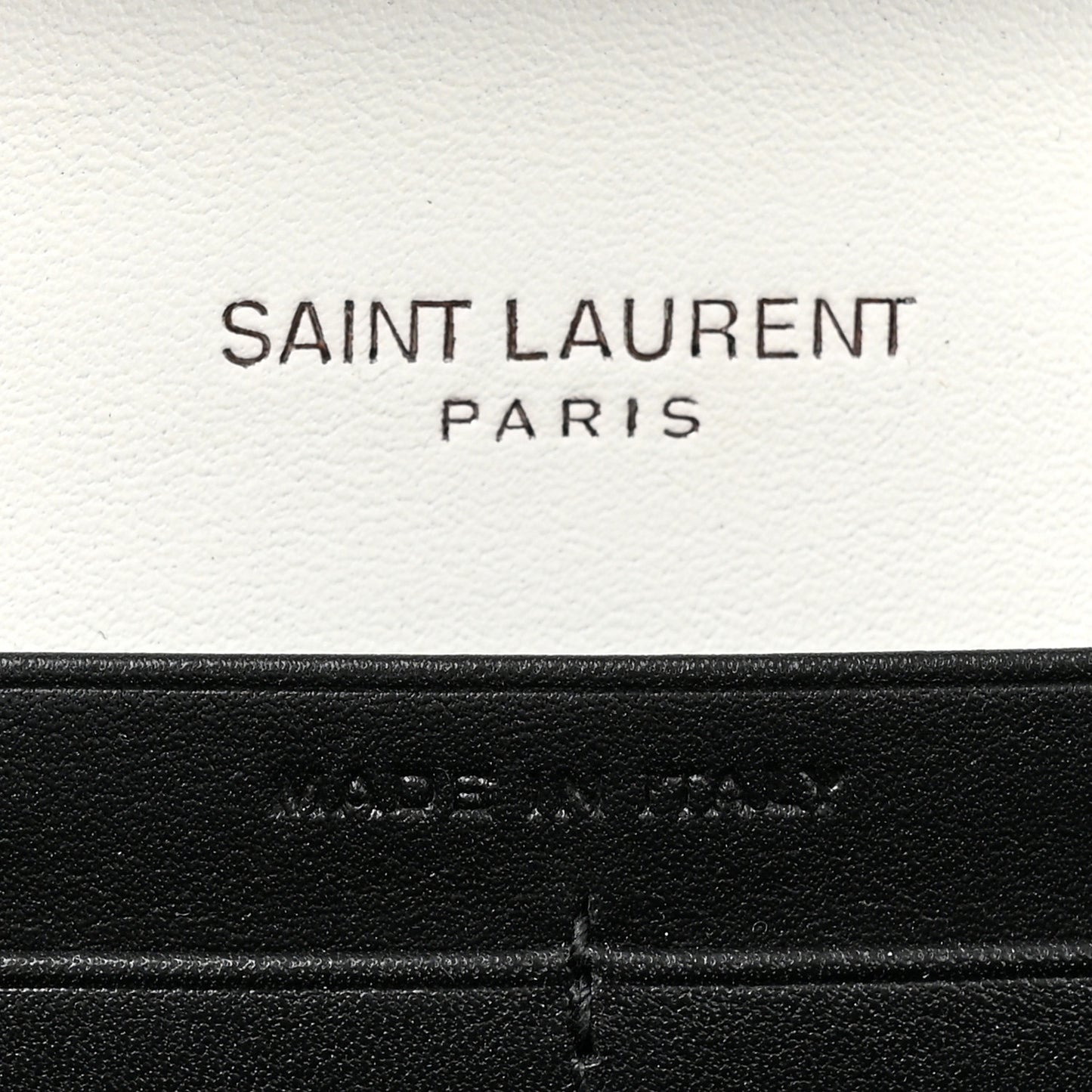 Grain De Poudre Square Dot Print Monogram Chain Wallet White Matte Black
