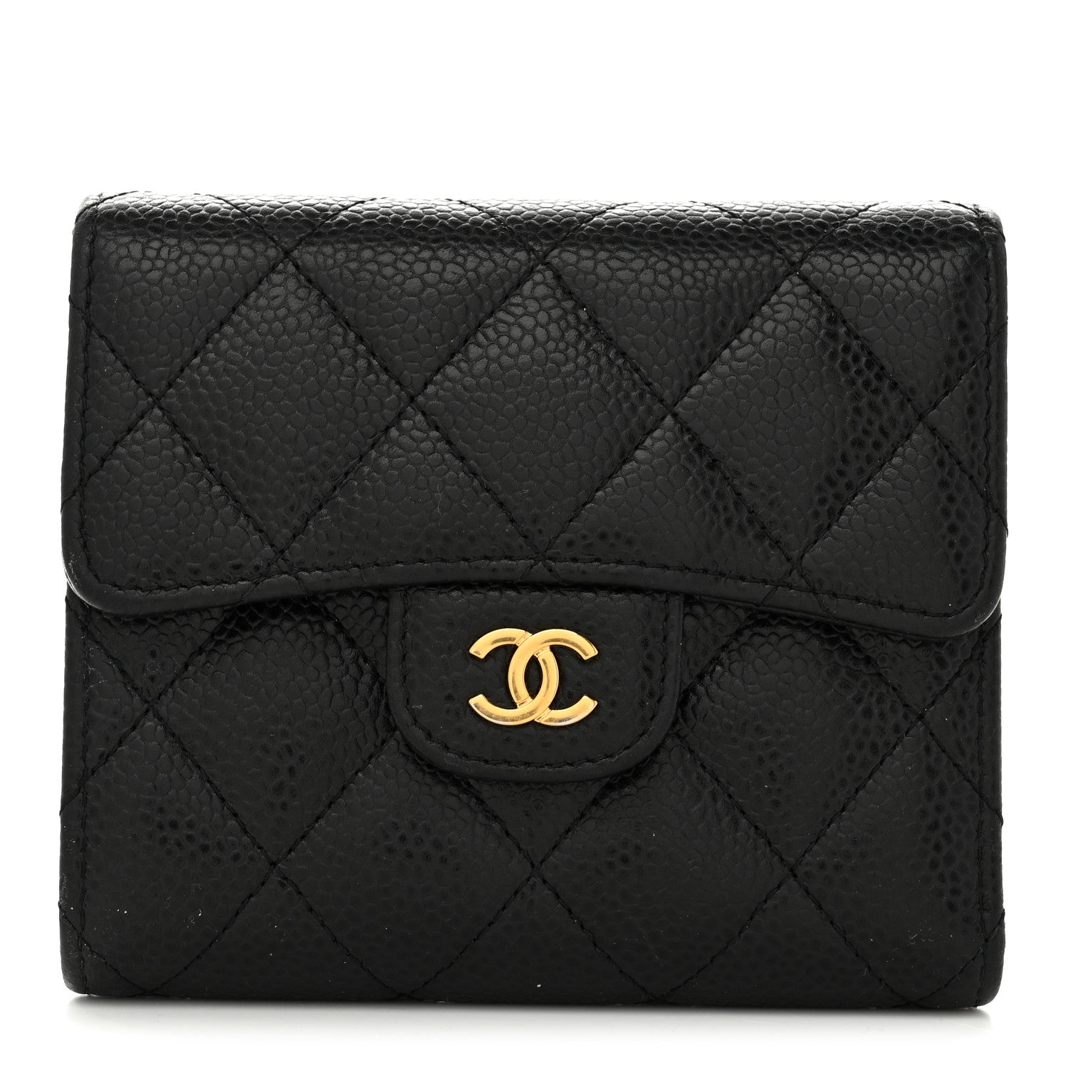 Chanel Caviar Quilted Compact Flap Wallet Black 1798220  display picture 1