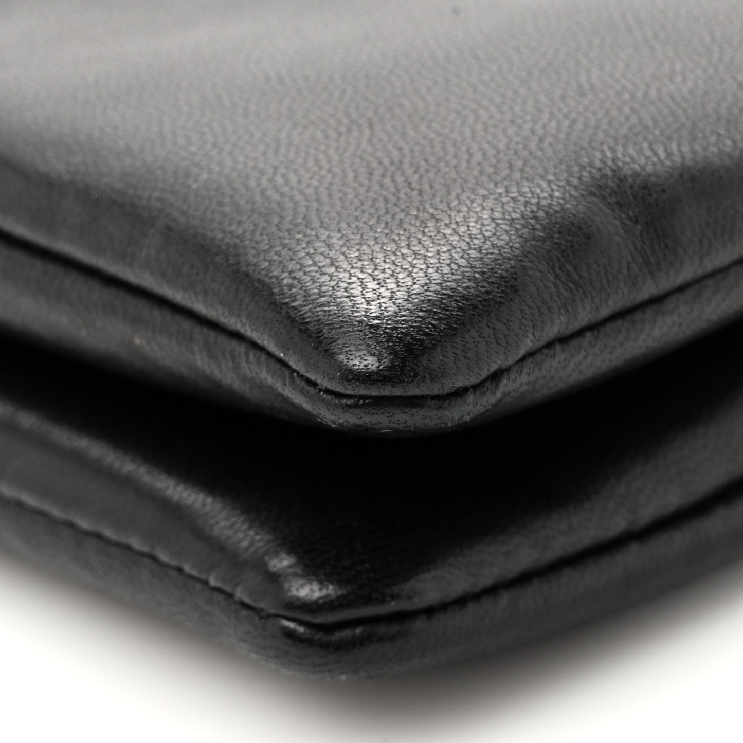 Lambskin Large Calypso Bi-Fold Wallet Black