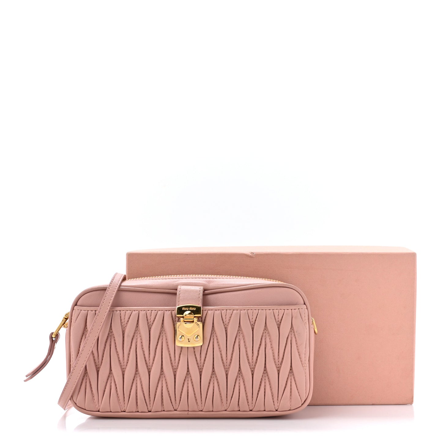 Nappa Matelasse Crossbody Bag Orchidea