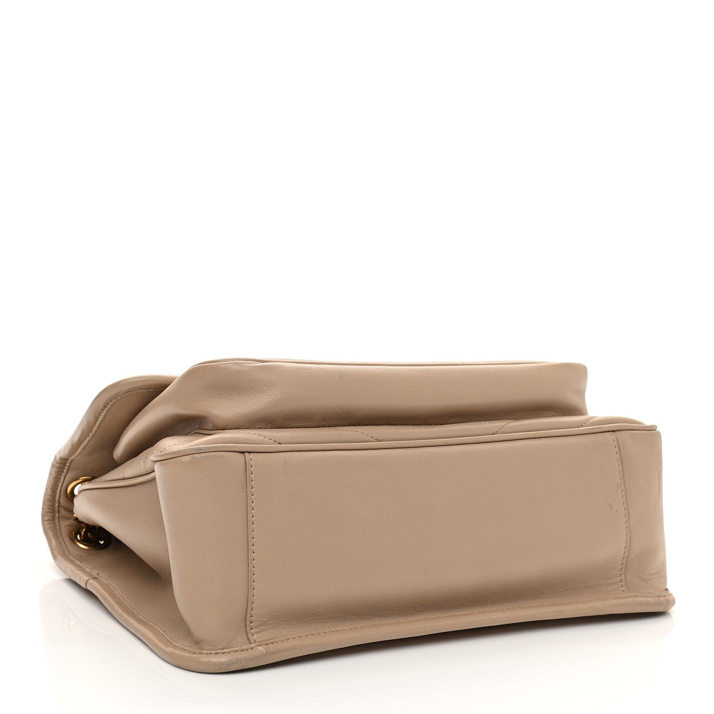 Lambskin Matelasse Monogram Medium Niki Chain Satchel Dark Beige