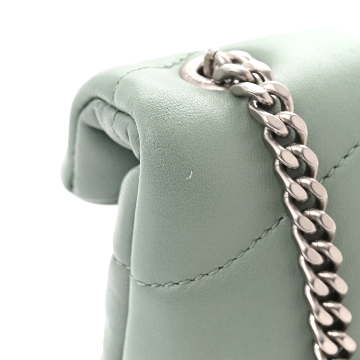 Lambskin Quilted Toy Loulou Puffer Monogram Chain Satchel Mint