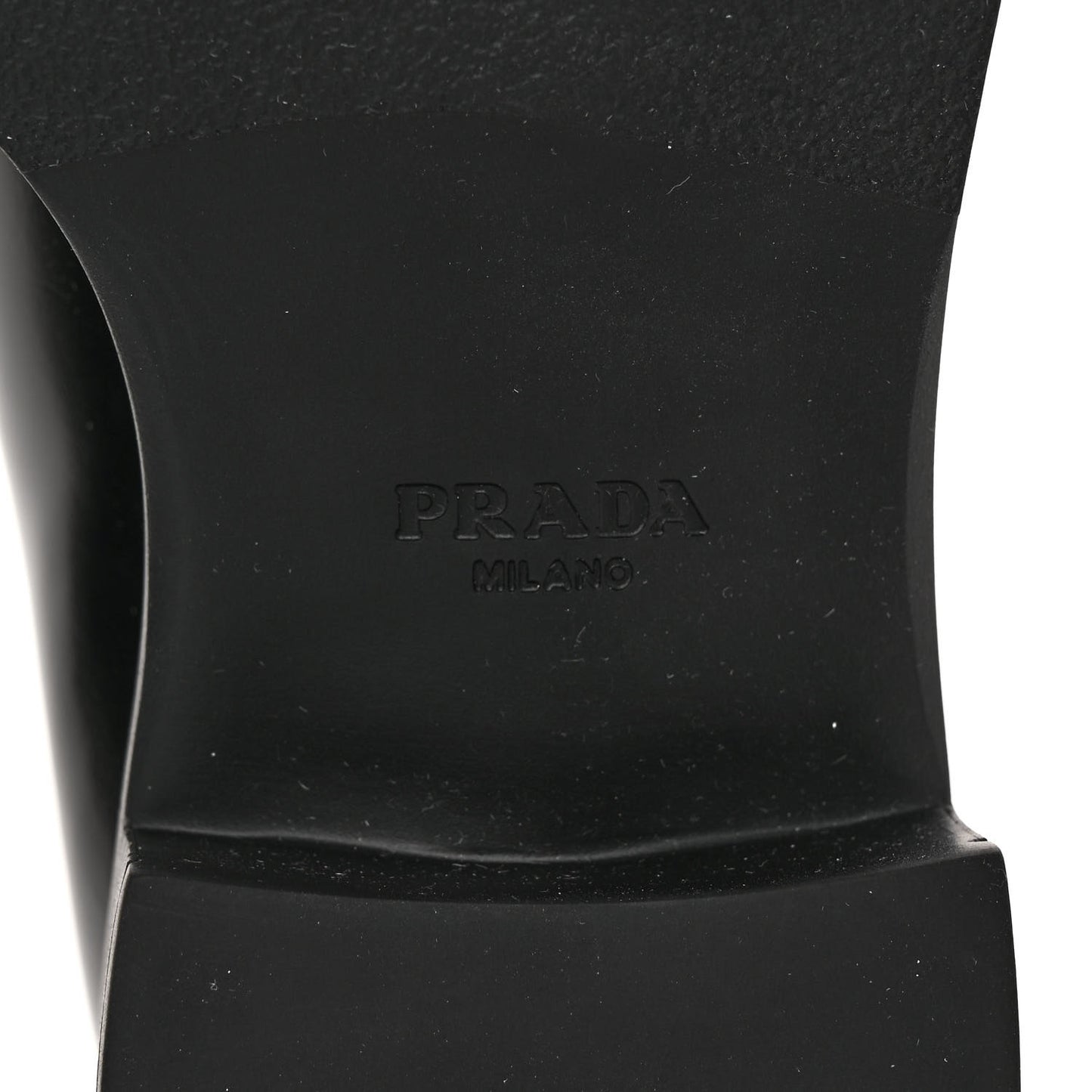 Spazzolato Metal Triangle Logo 50mm Loafers 37.5 Black