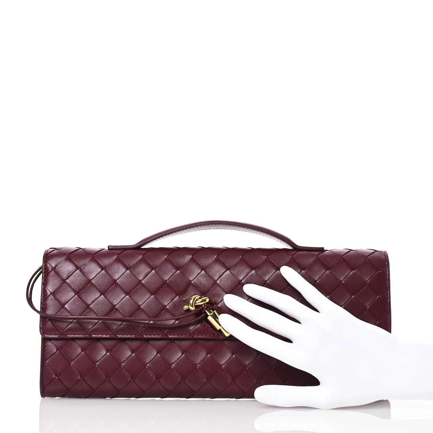 Nappa Intrecciato Long Andiamo Top Handle Clutch Barolo