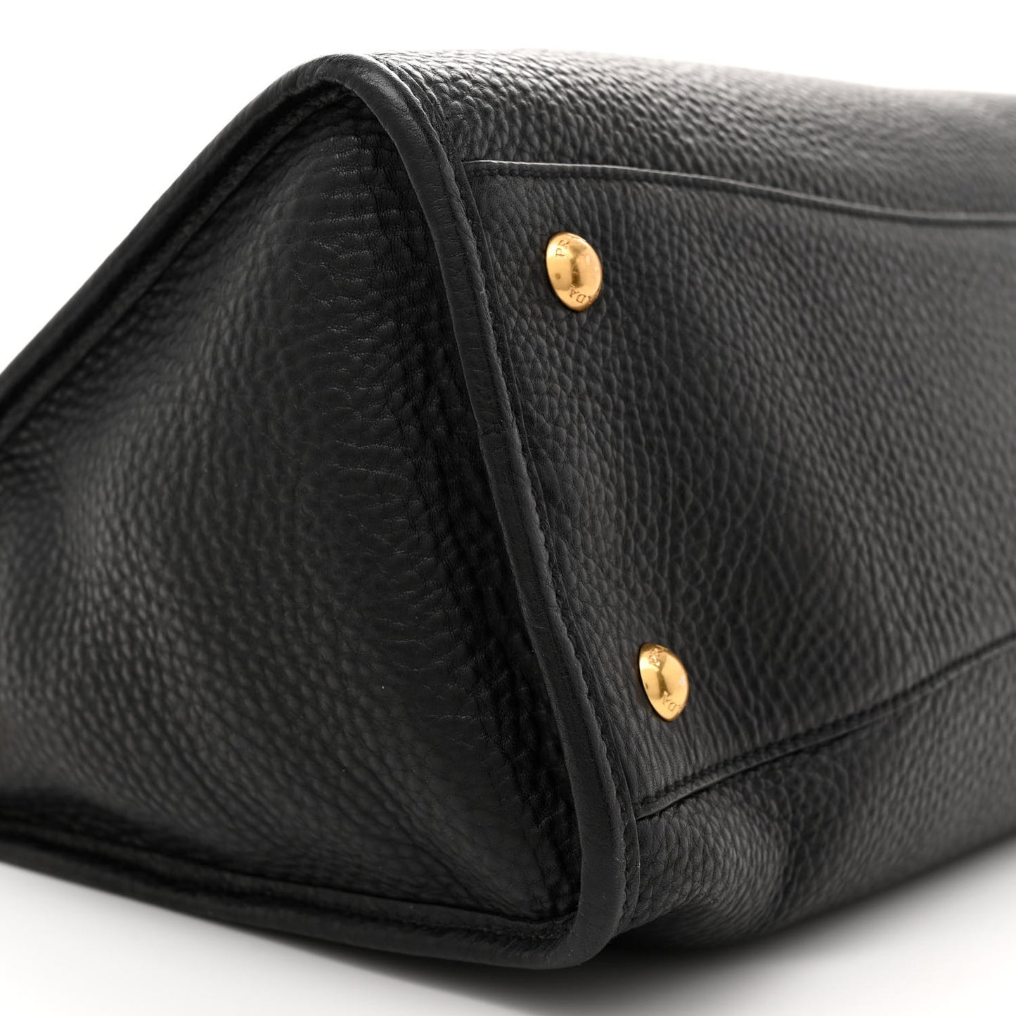 Vitello Daino Shopping Satchel Black