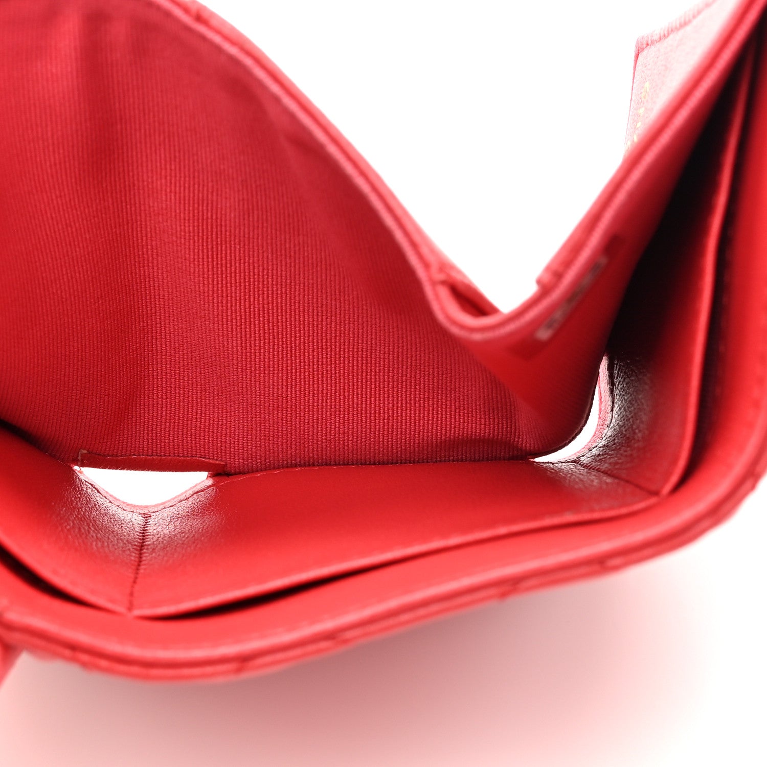 Chanel Lambskin Quilted Double Flap Wallet  Red 7 of 11