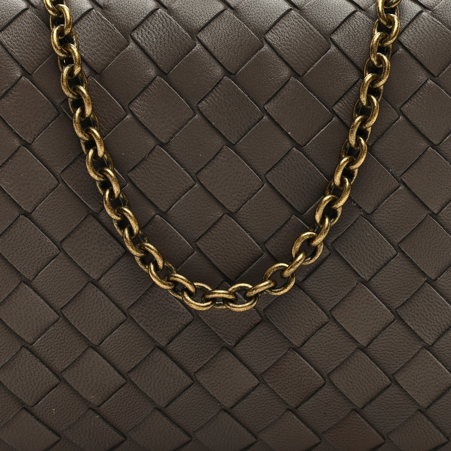 Bottega Veneta Nappa Intrecciato Chain Knot Clutch New Steel 7 of 10