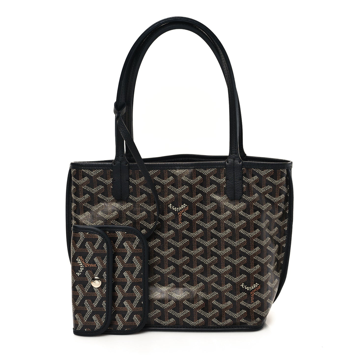 Goyardine Reversible Mini Anjou Black
