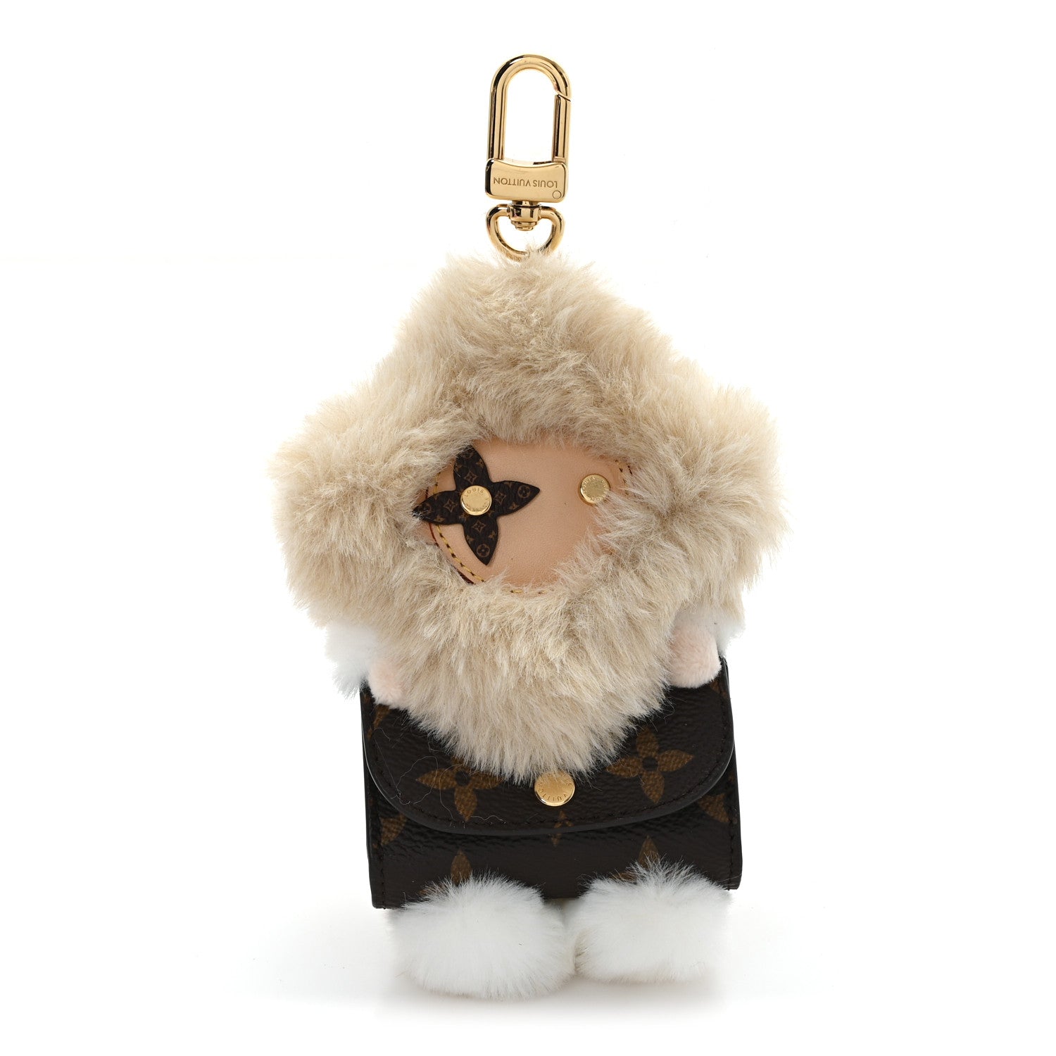 Louis Vuitton Calfskin Mink Fur Vivienne Bag Charm Key Holder