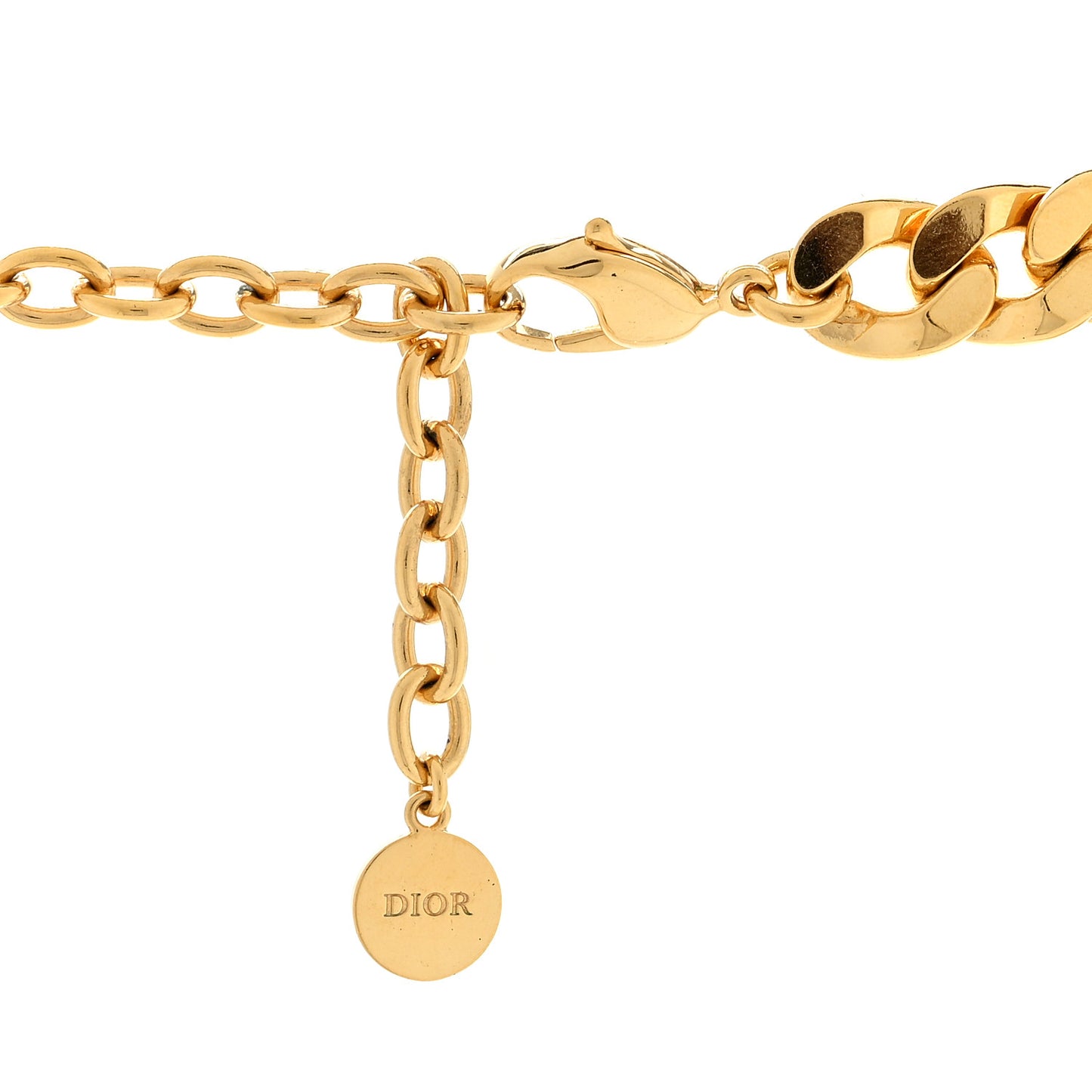 Metal CD Choker Necklace Gold