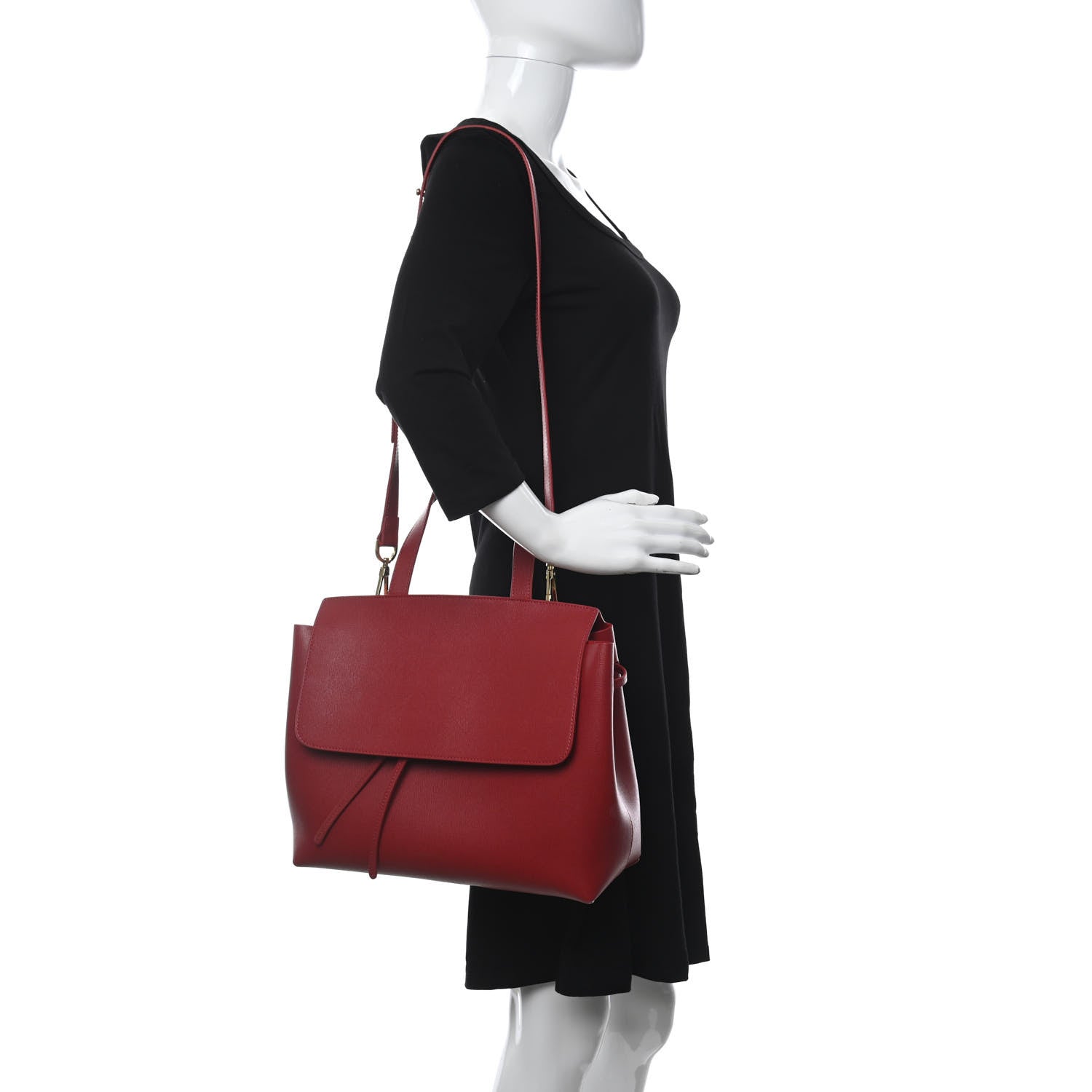 Mansur Gavriel Saffiano Lady Bag Flamma 2 of 14