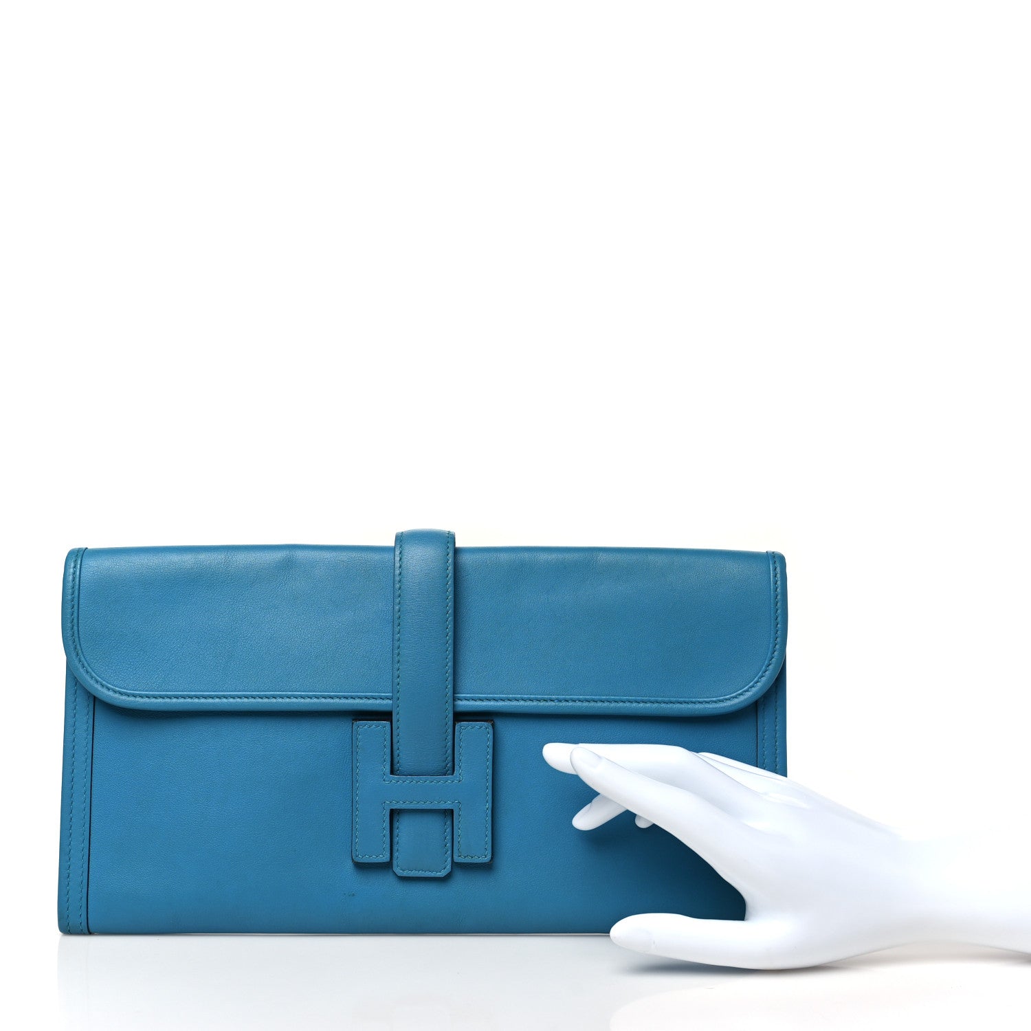Hermes Swift Jige Elan 29 Clutch Turquoise 2 of 8