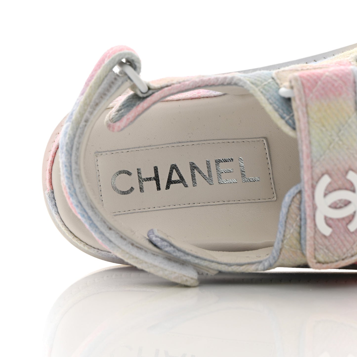 Printed Fabric Quilted Dad Sandals 35 Green Pink Blue