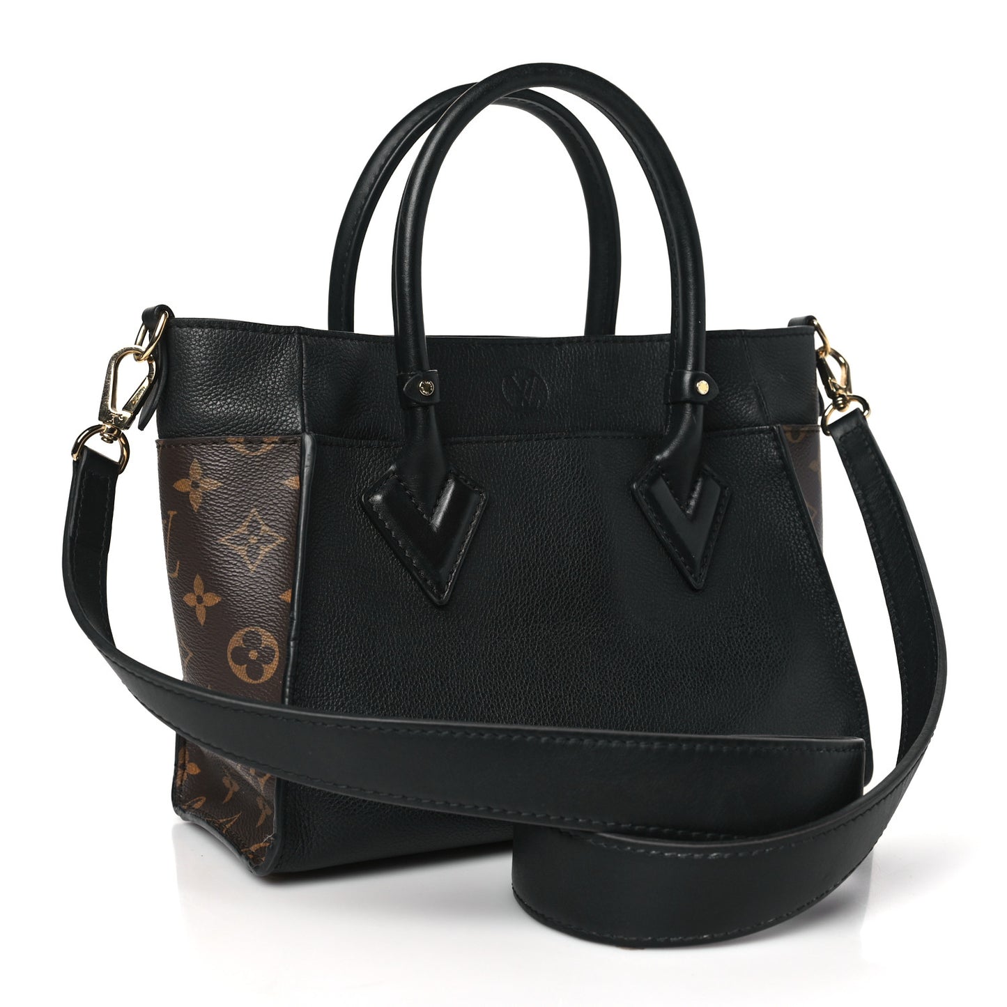 Calfskin Monogram On My Side PM Black