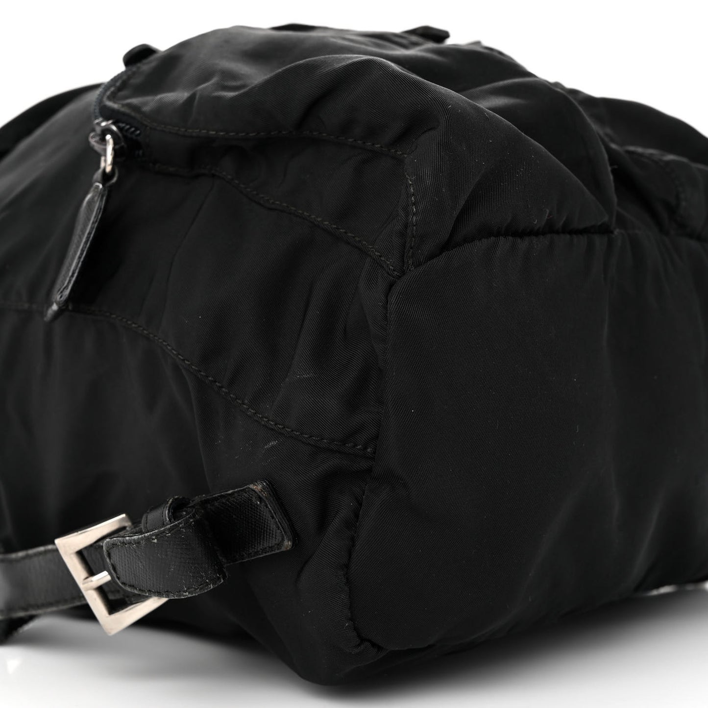 Tessuto Nylon Saffiano Small Backpack Black