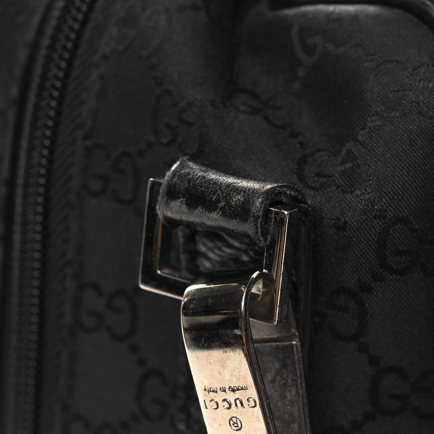 Nylon Monogram Large Duffle Bag Black