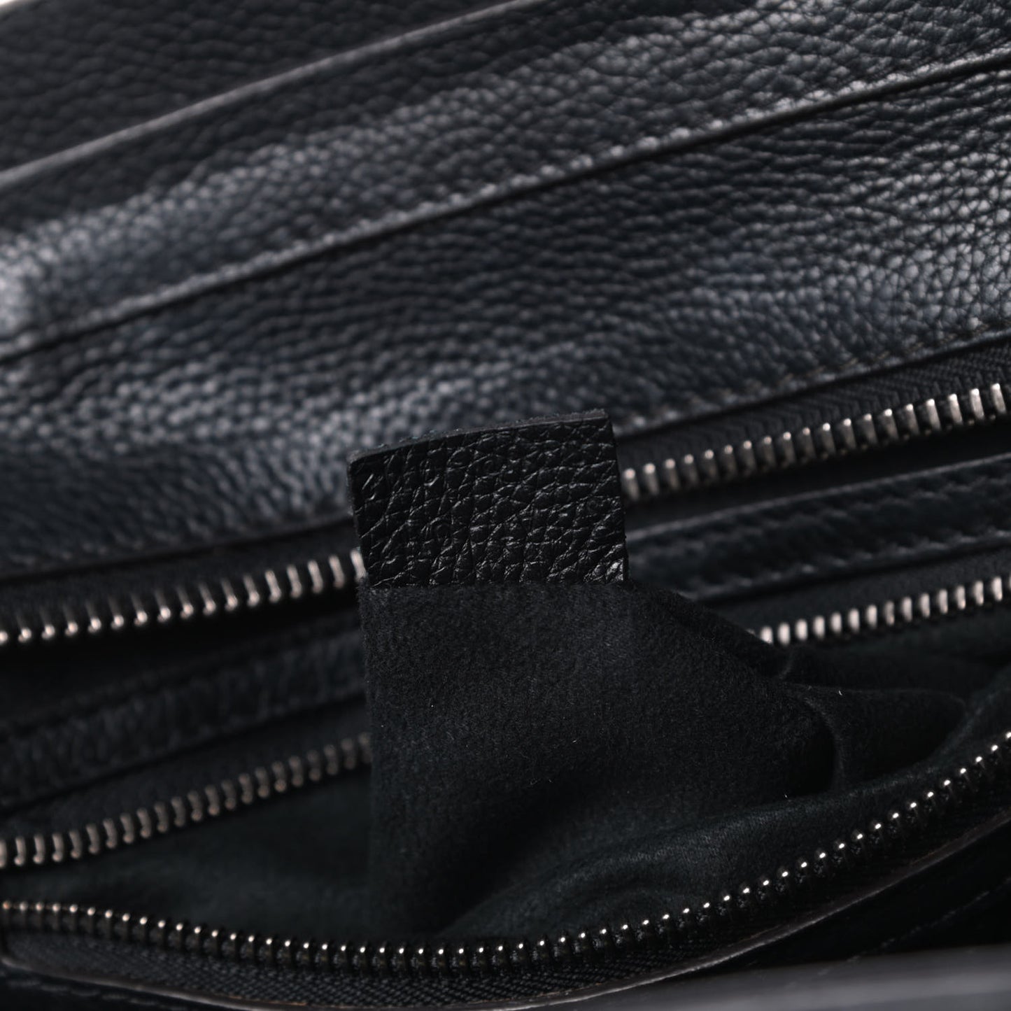 Drummed Calfskin Micro Luggage Black