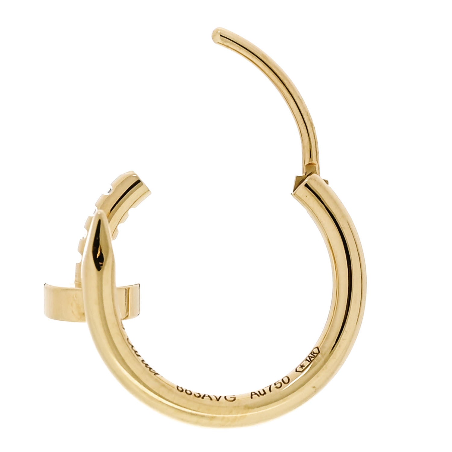 Cartier 18K Yellow Gold Juste Un Clou Single Hoop Earring 3 of 5