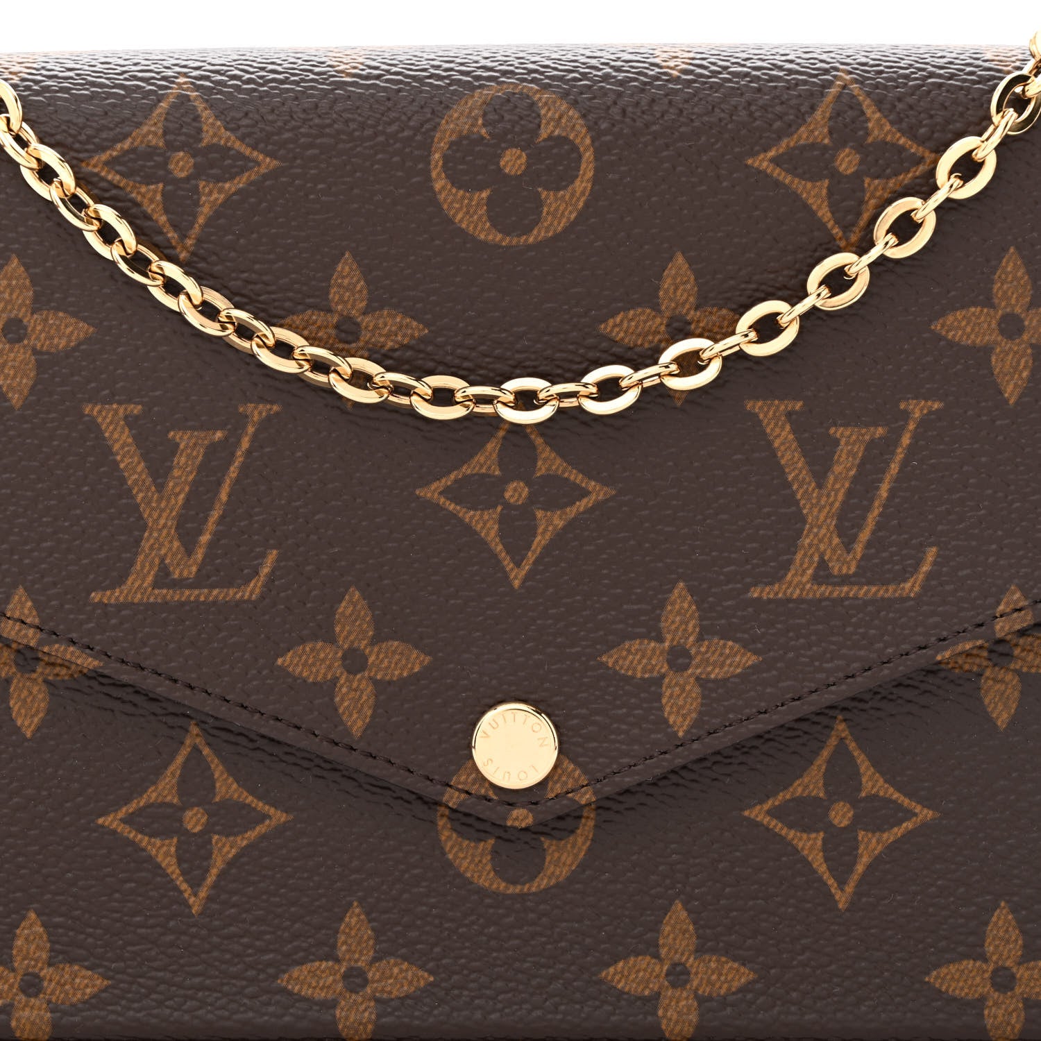 Louis Vuitton Monogram Pochette Felicie Chain Wallet Fuchsia 10 of 13