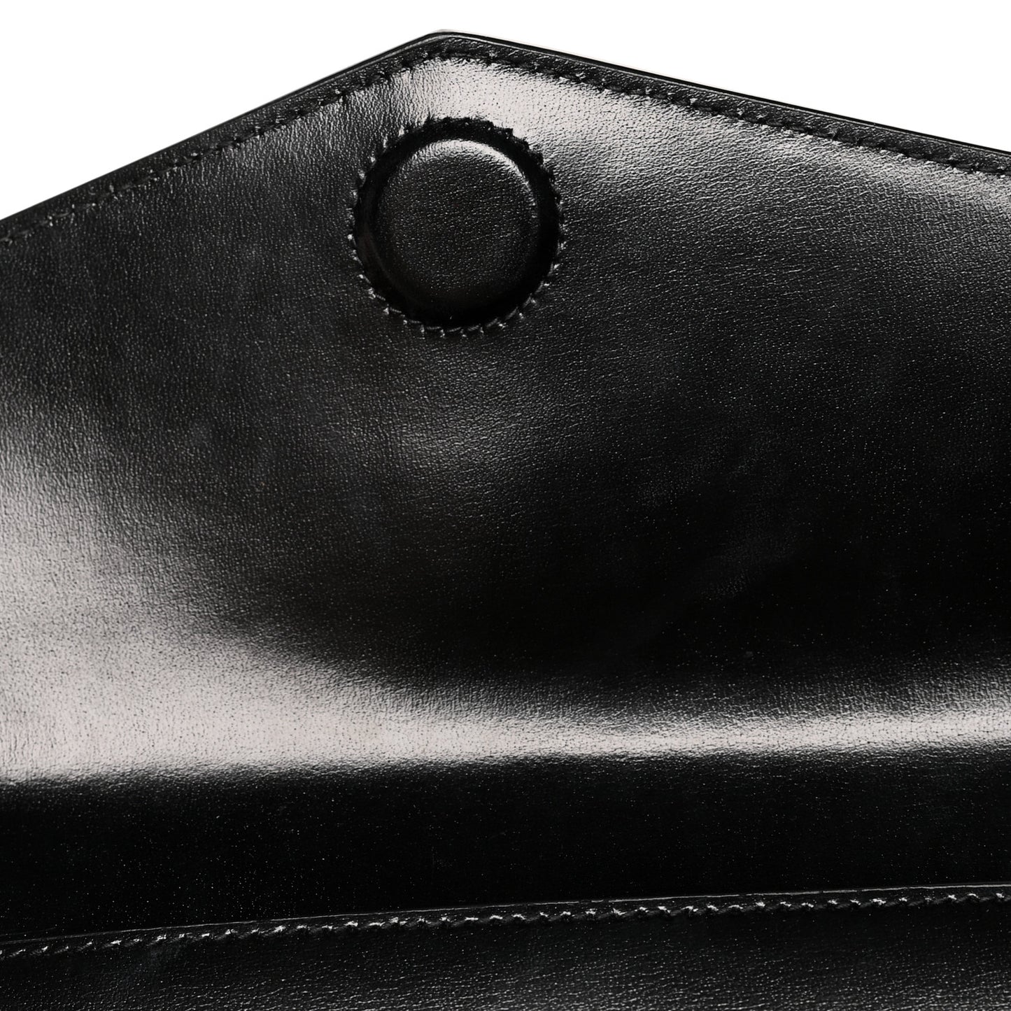 Smooth Shiny Calfskin Monogram Uptown Pouch Black