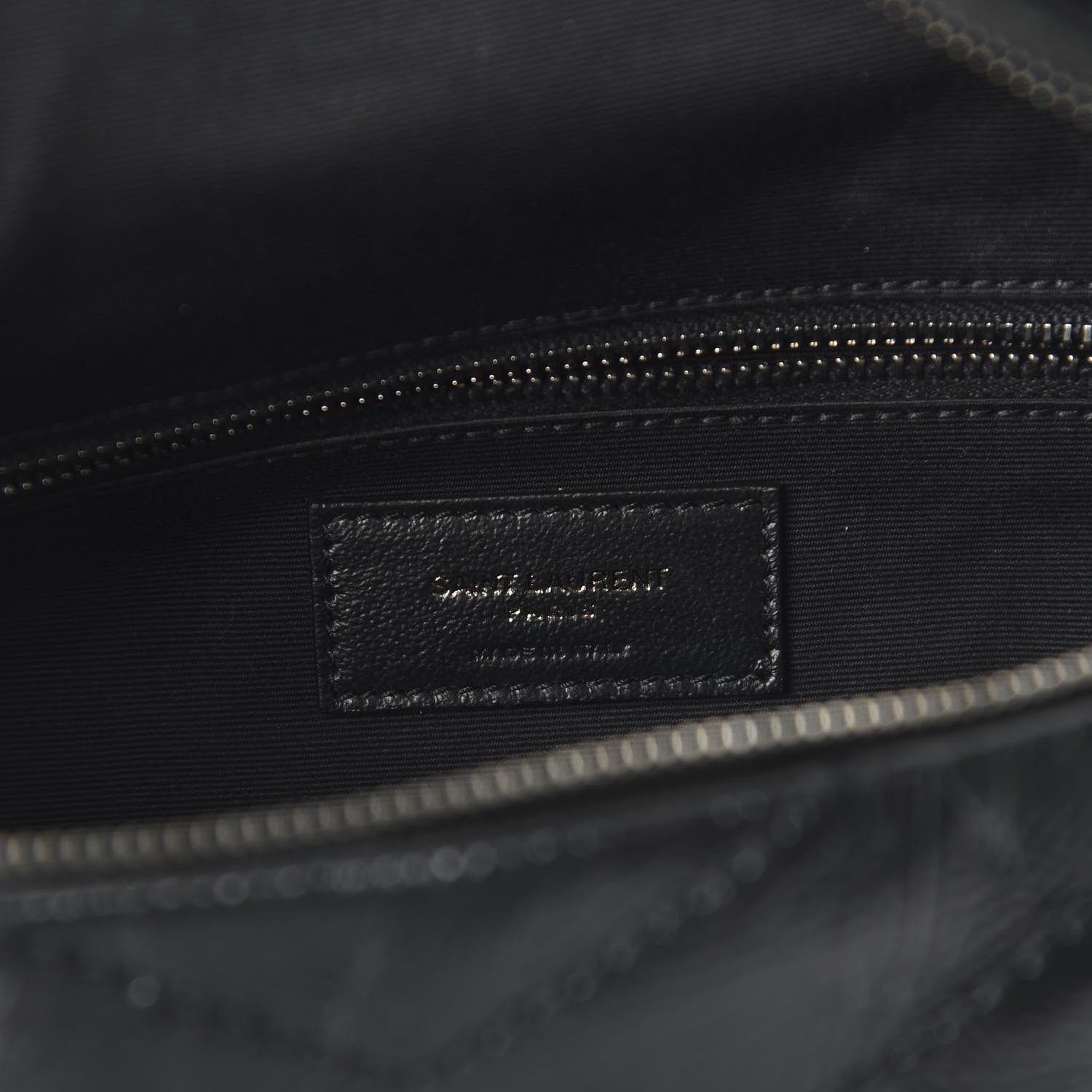 Saint Laurent Crinkled Calfskin Matelasse Monogram Niki Body Bag Black 8 of 9