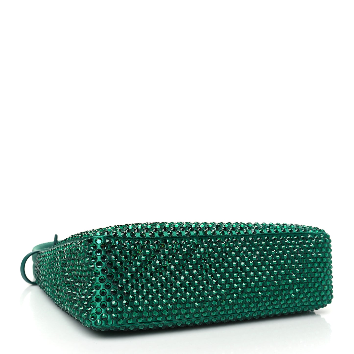 Satin Crystal Mini Re-Edition 2000 Bag Mango