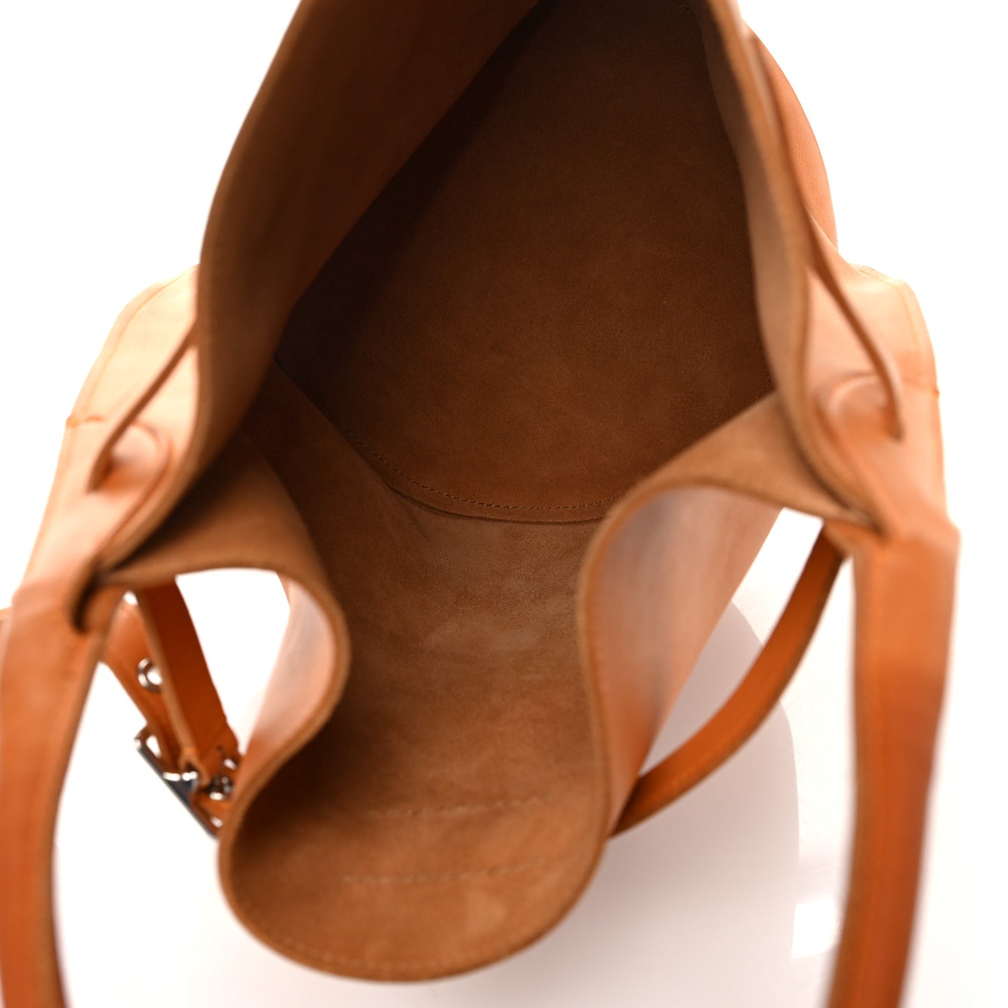 Smooth Calfskin Big Bag Bucket Orange