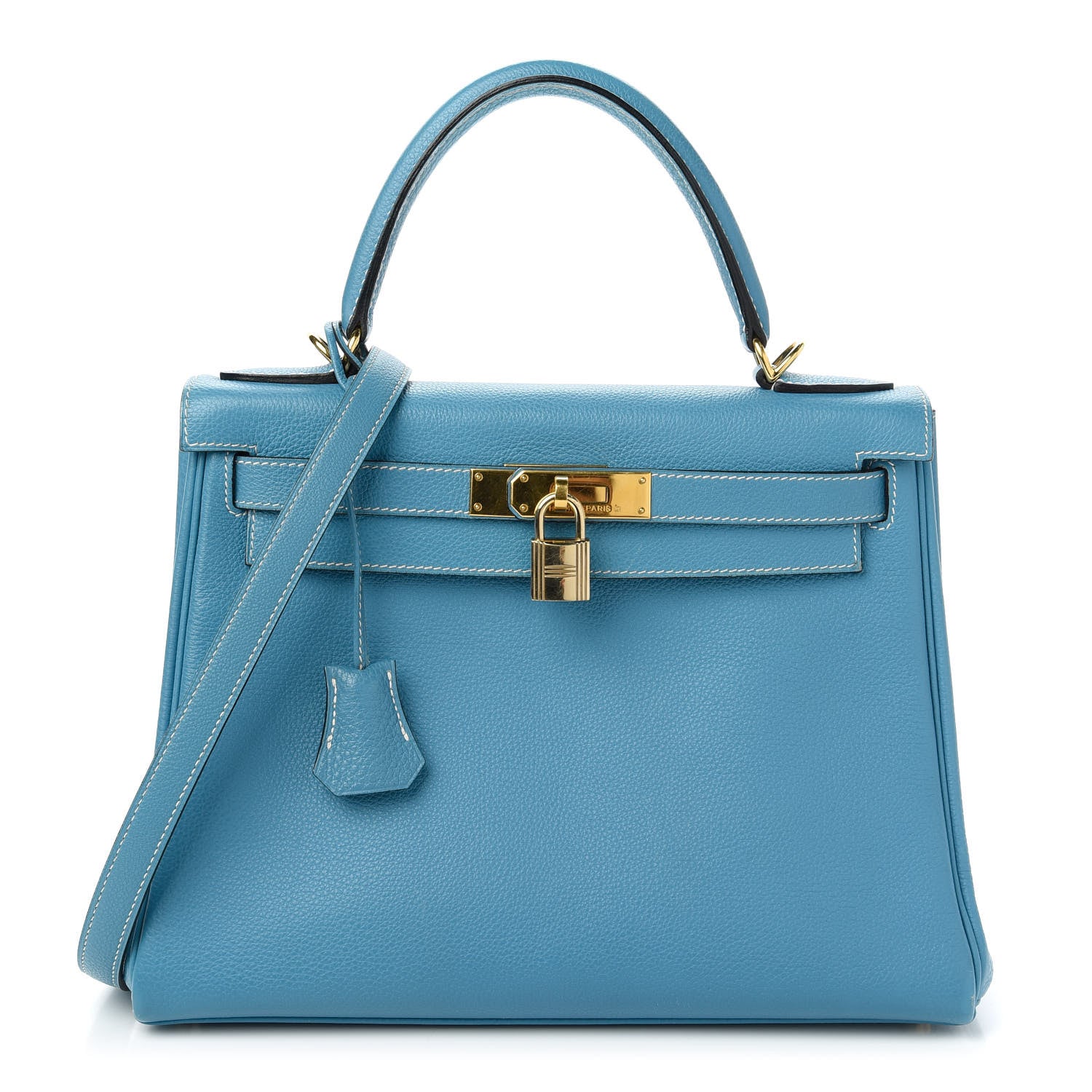 Hermes Togo Kelly Retourne 28 Blue Jean 1 of 10