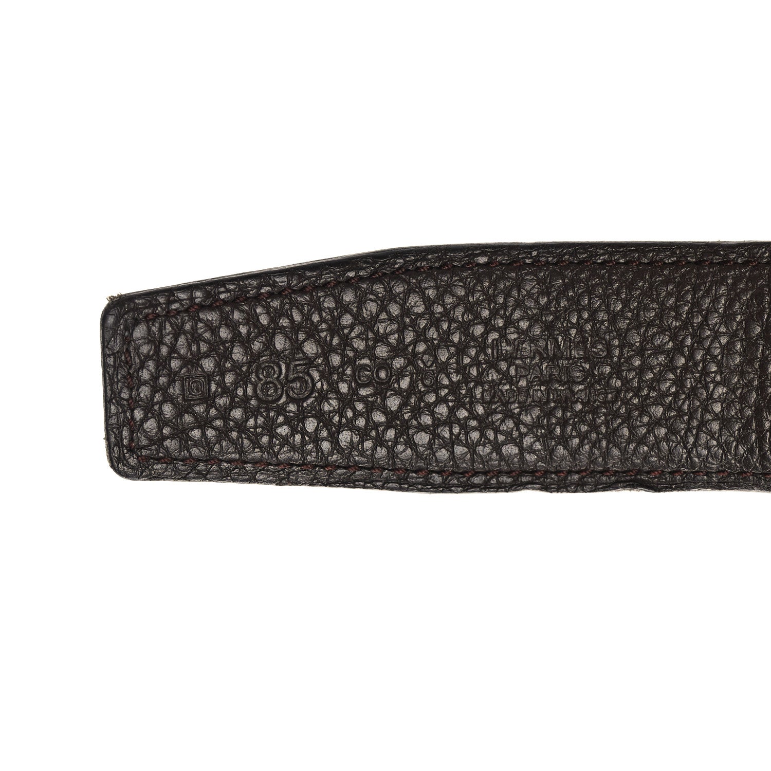 Hermes Box Togo 32mm H Belt 85 34 Black Chocolate 5 of 7