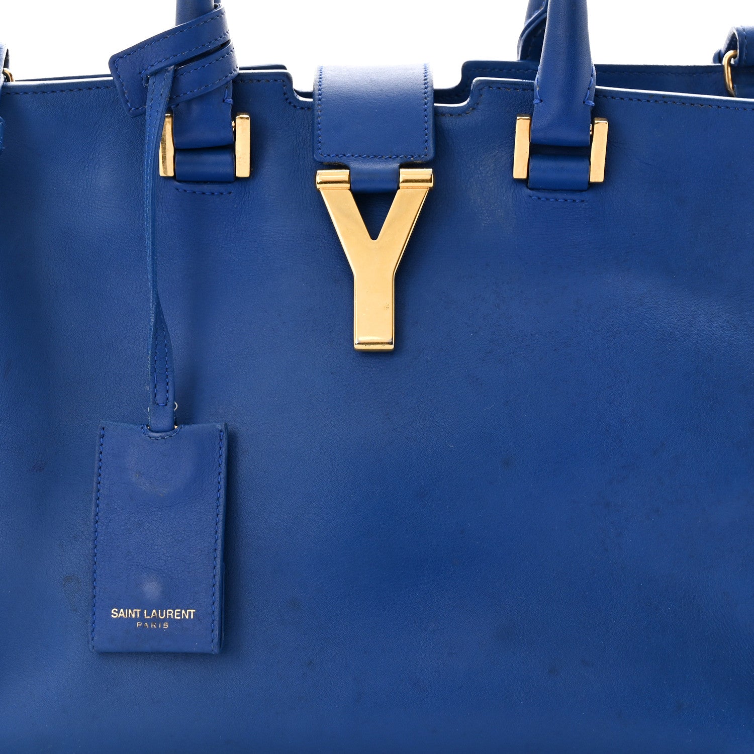 Saint Laurent Calfskin Small Classic Y Cabas Royal Blue 7 of 18