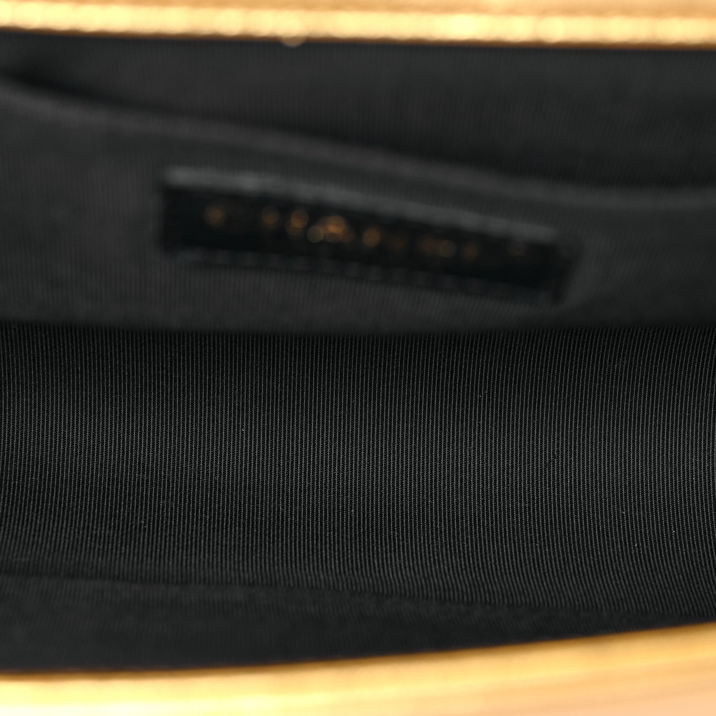 Metallic Lambskin Embossed Medium Cube Boy Flap Gold