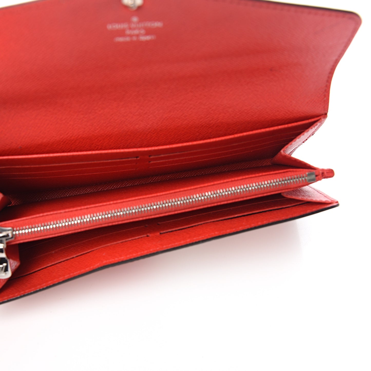 Epi Sarah Wallet Rose Ballerine Rouge