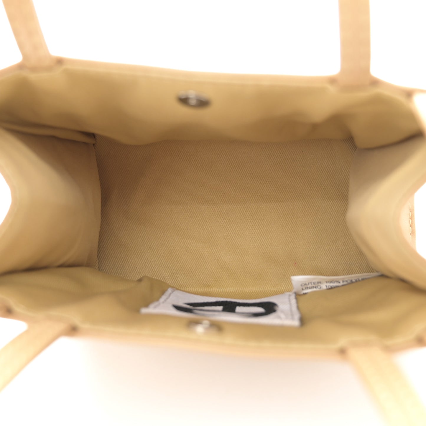 Vegan Leather Small Shopping Bag Cream