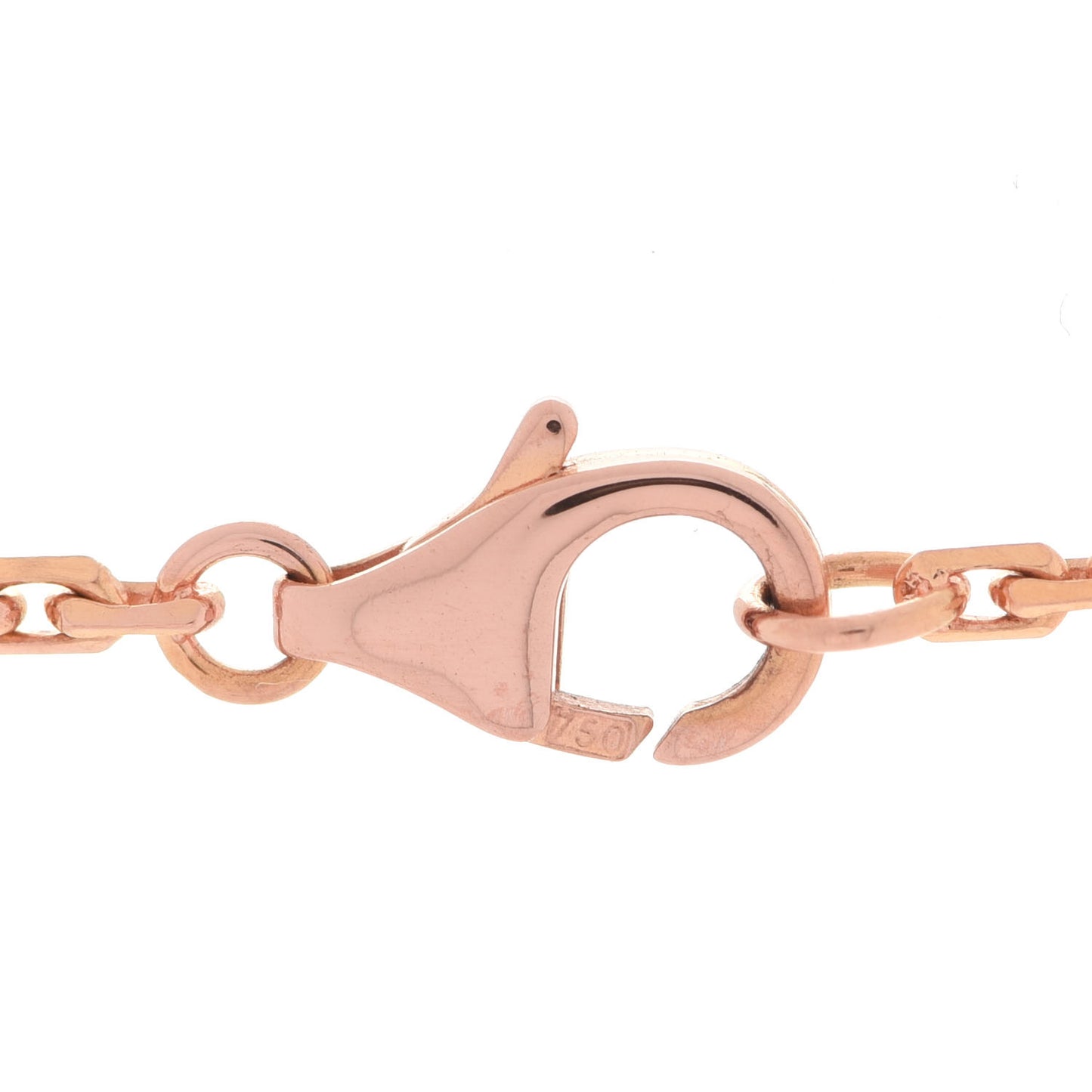 18K Pink Gold 3 Diamonds LOVE Pendant Necklace