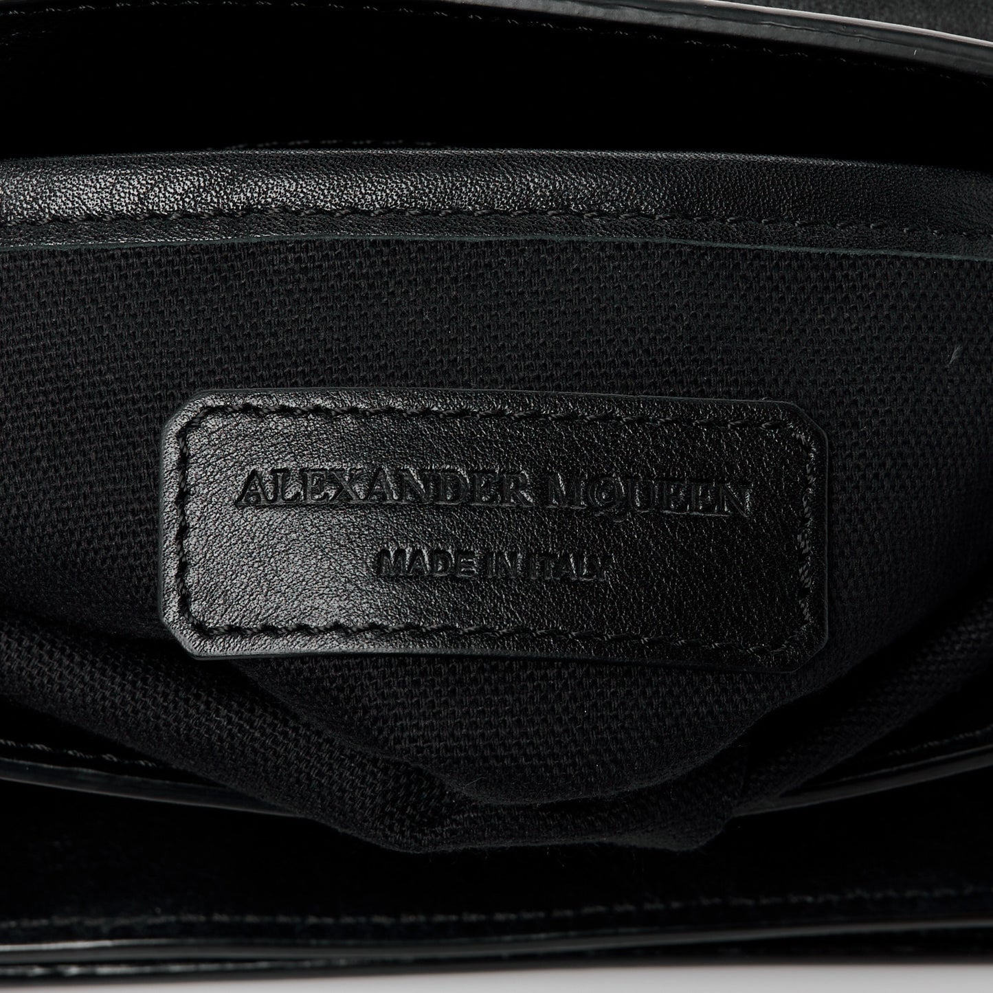 Calfskin Medium Twin Skull Chain Crossbody Black