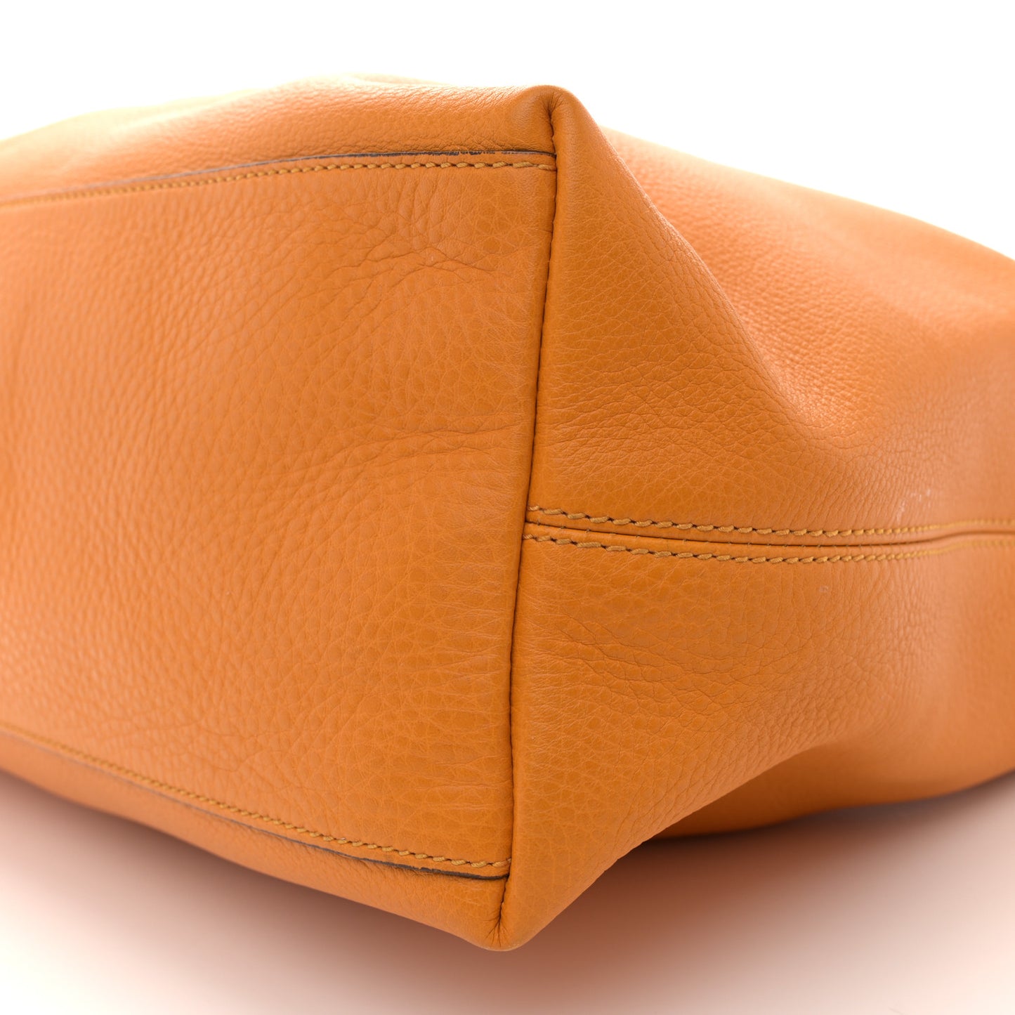 Pebbled Calfskin Medium Soho Chain Shoulder Bag Curcuma