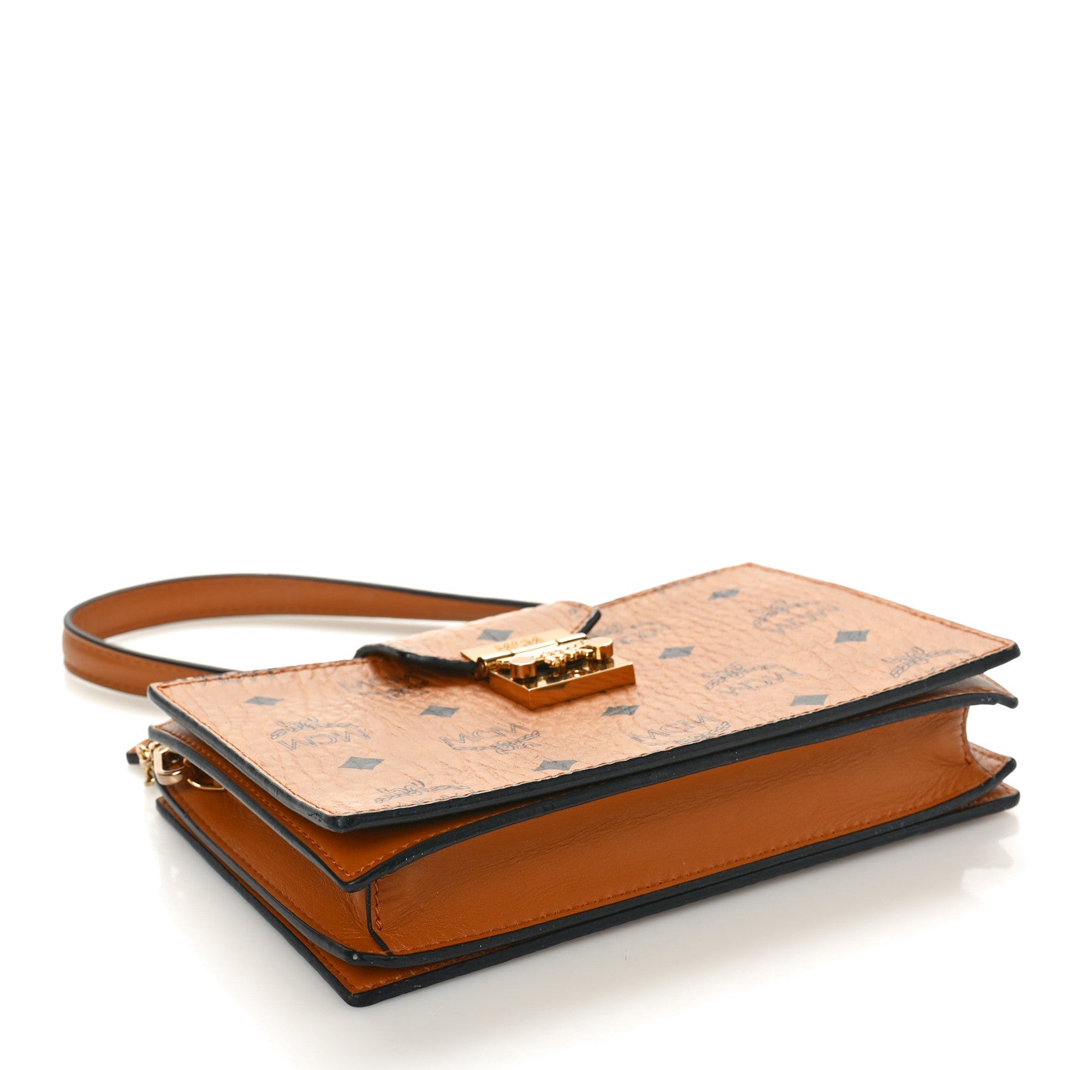 MCM Visetos Wallet on Chain Bag Cognac 4 of 9