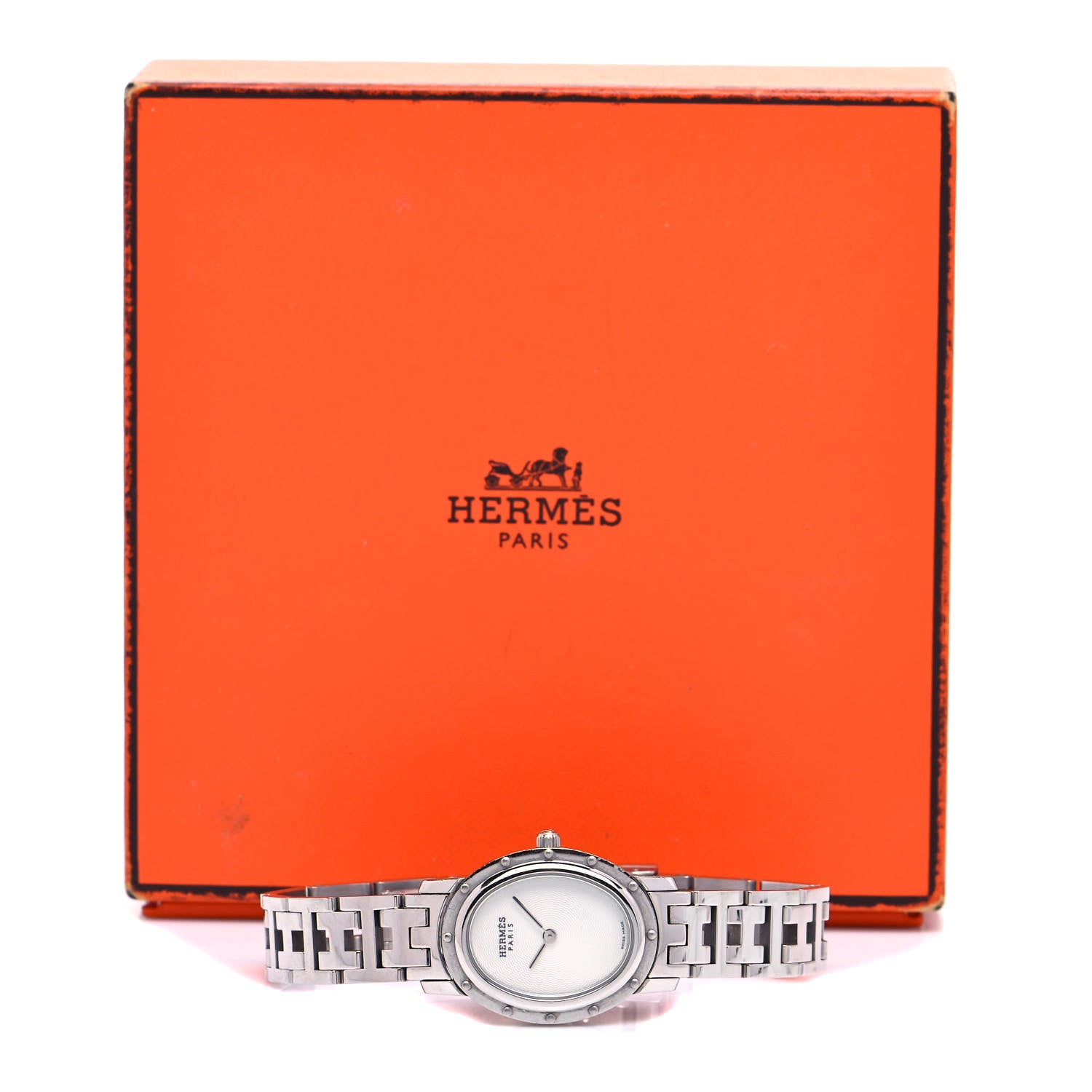 Hermes Stainless Steel 22mm Clipper Oval Quartz Watch 5 of 5