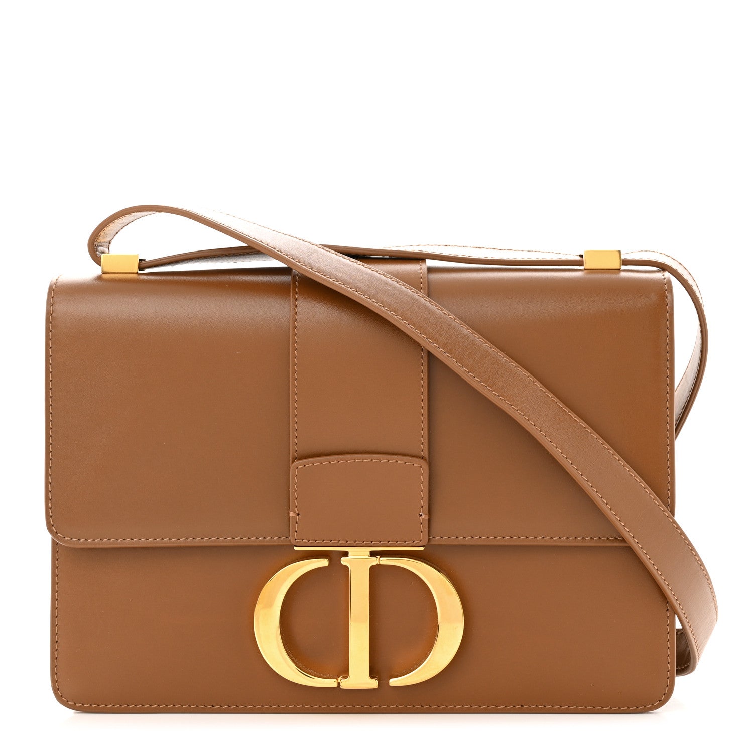 Christian Dior Smooth Calfskin 30 Montaigne Flap Bag Brown 1 of 11