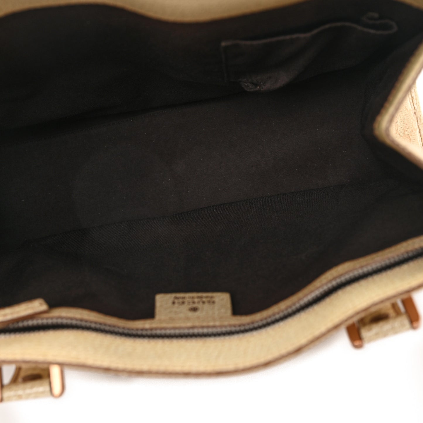 Canvas GG Monogram Calfskin Top Handle Bag White