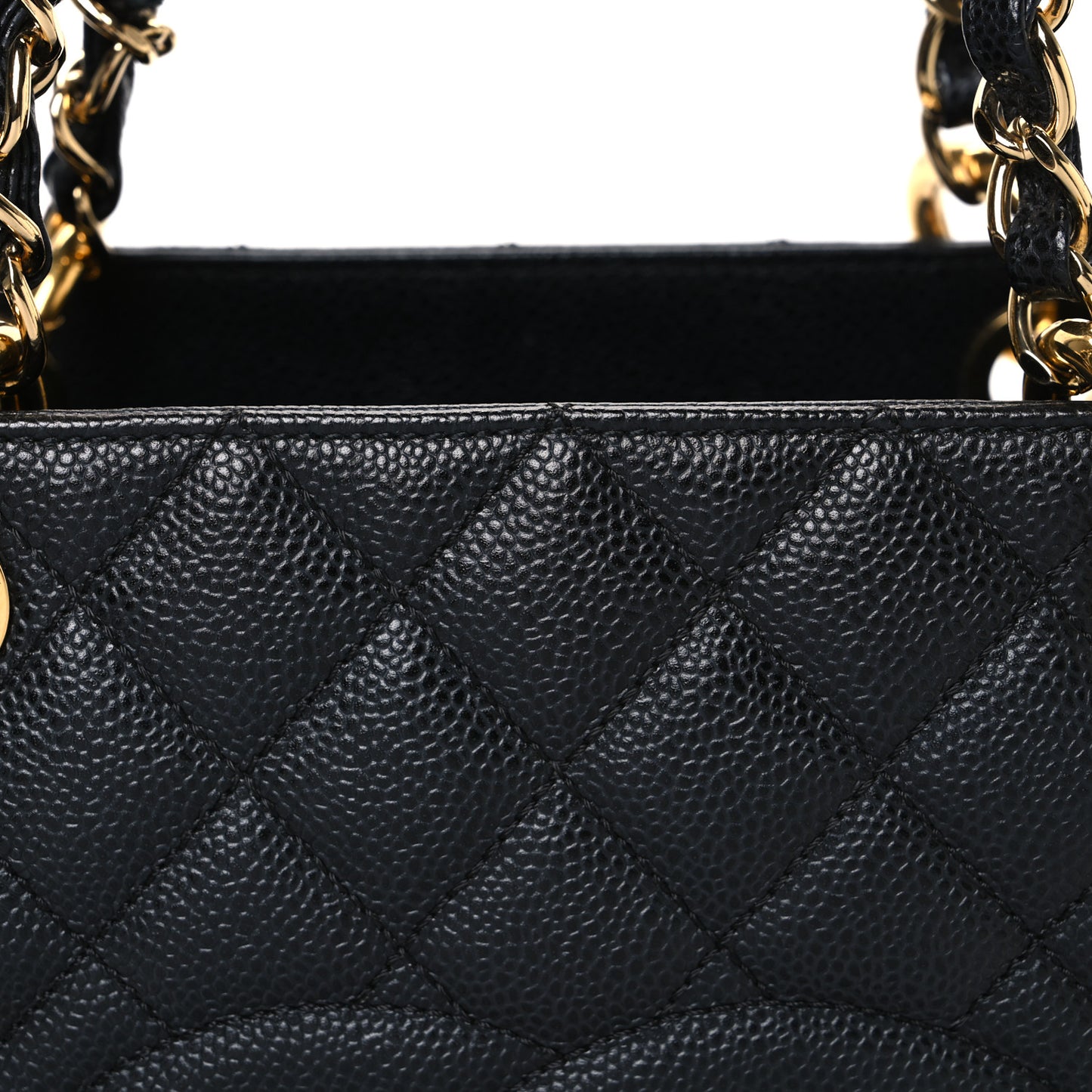 Caviar Quilted Grand Shopping Tote GST Black