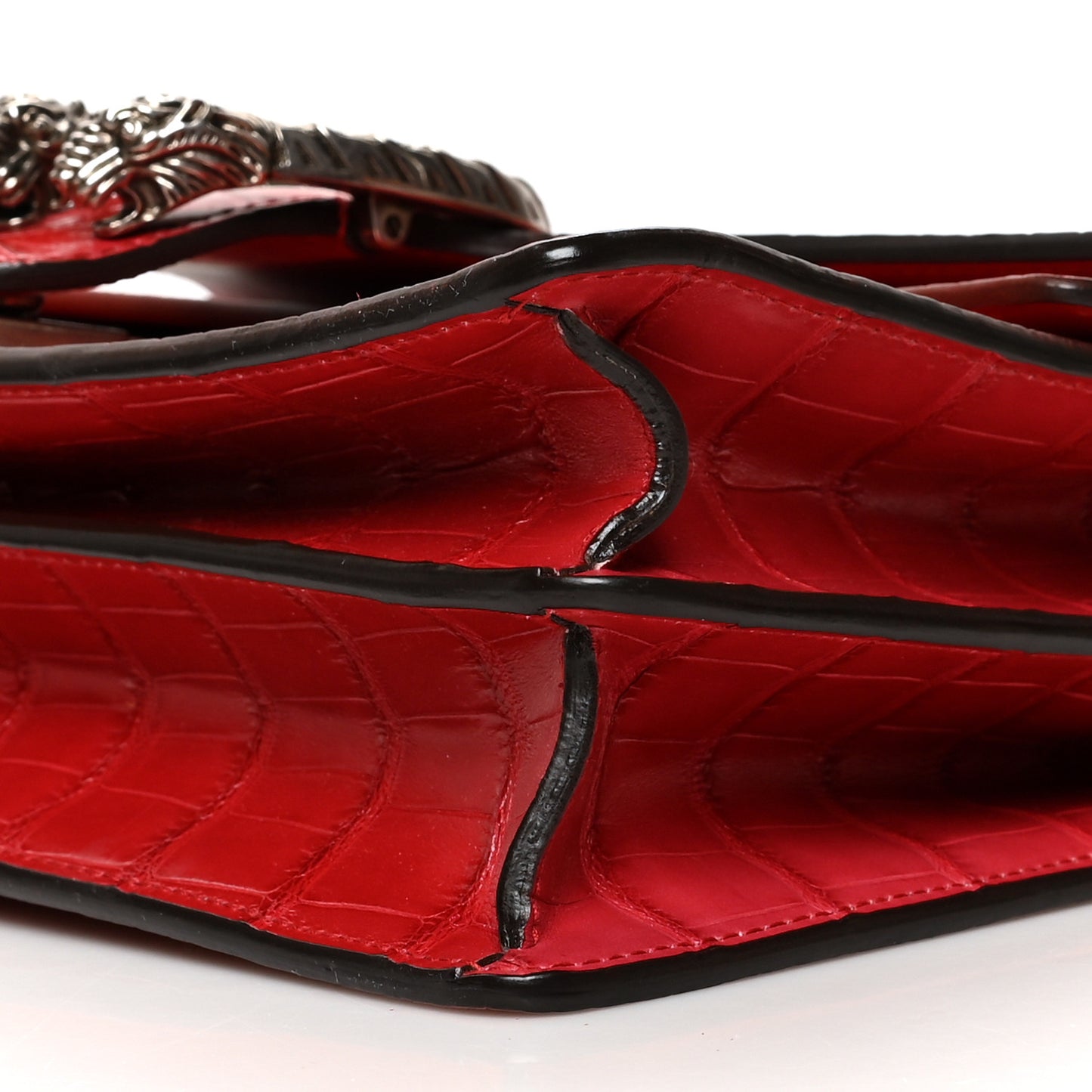 Crocodile Small Dionysus Shoulder Bag Red