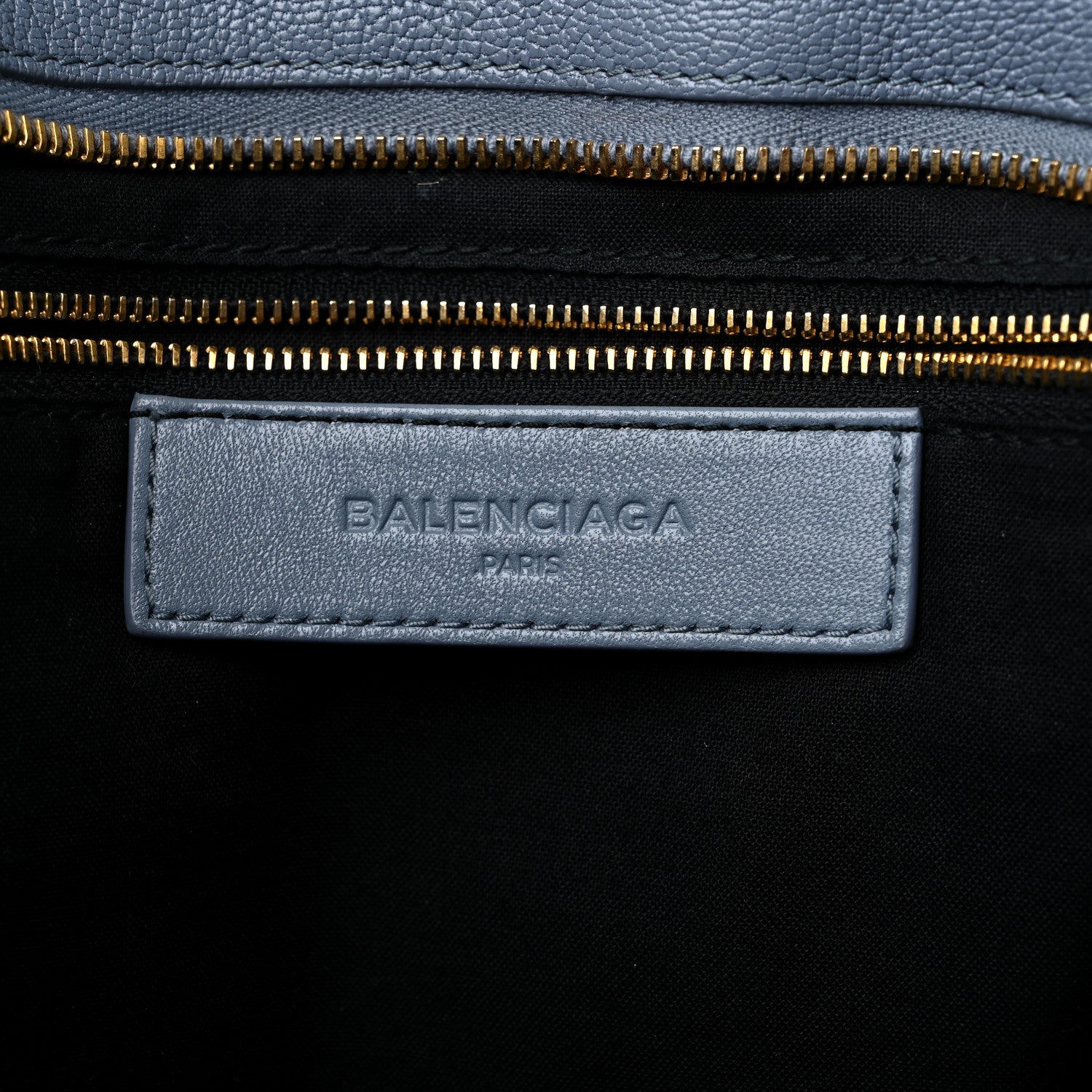 Balenciaga Chevre Gold Metallic Edge Hardware City Bleu Acier 6 of 14