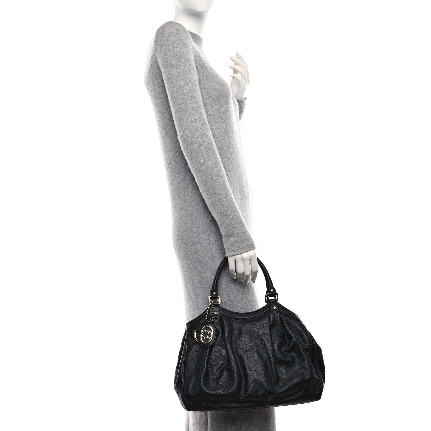 Guccissima Medium Sukey Tote Black