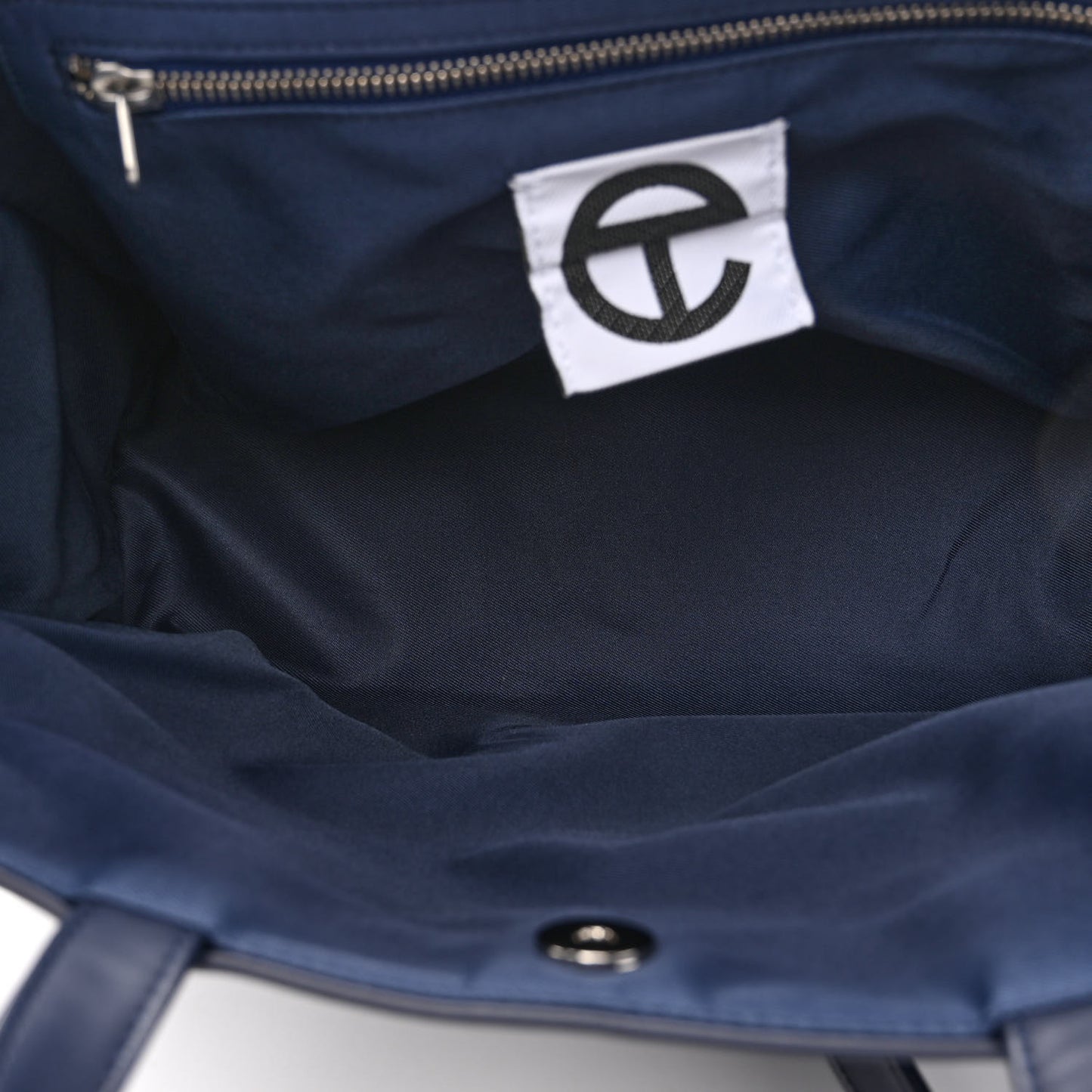 Vegan Leather Medium Shopping Bag Navy