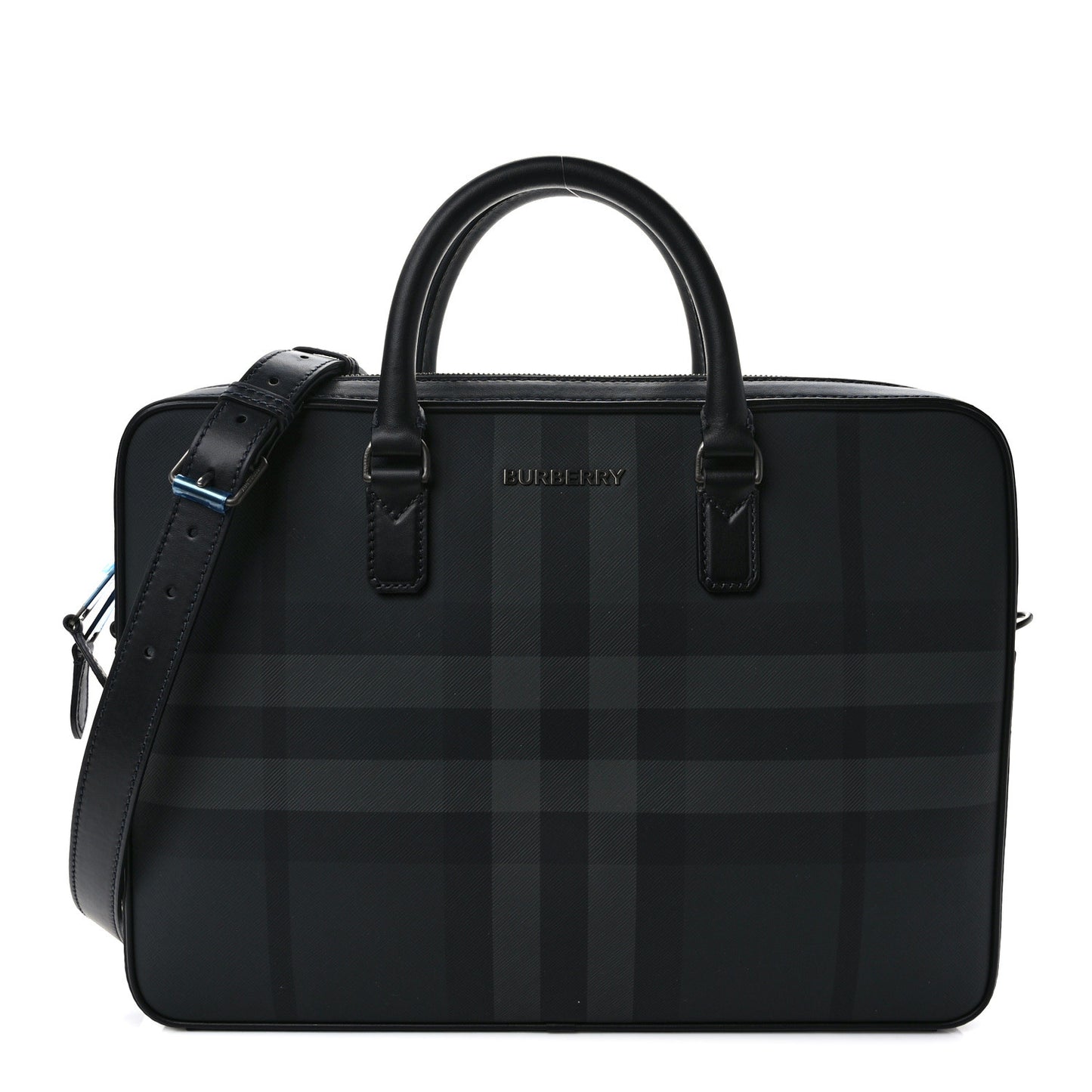 London Check Ainsworth Briefcase Dark Charcoal