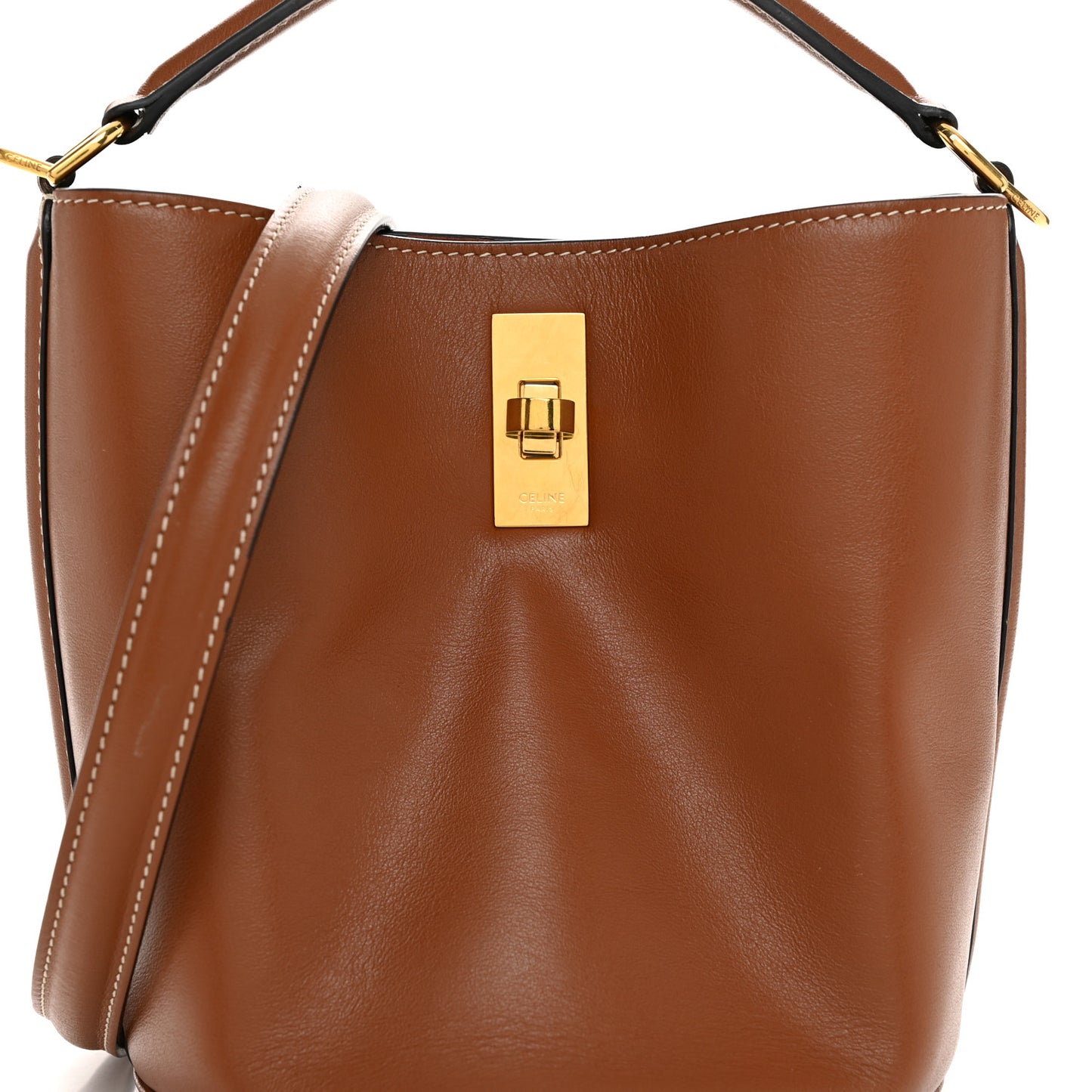 Smooth Calfskin Teen Bucket 16 Tan