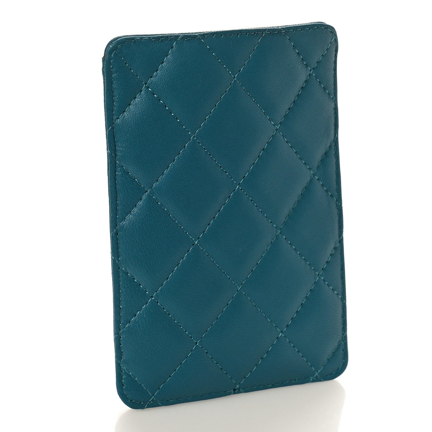 Caviar Quilted Phone Holder Turquoise